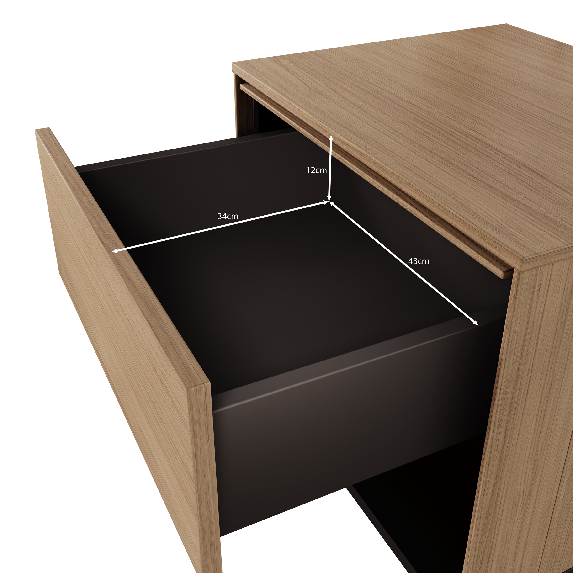 Vicious - Nachtkastje - Eiken - 51x41x62 cm