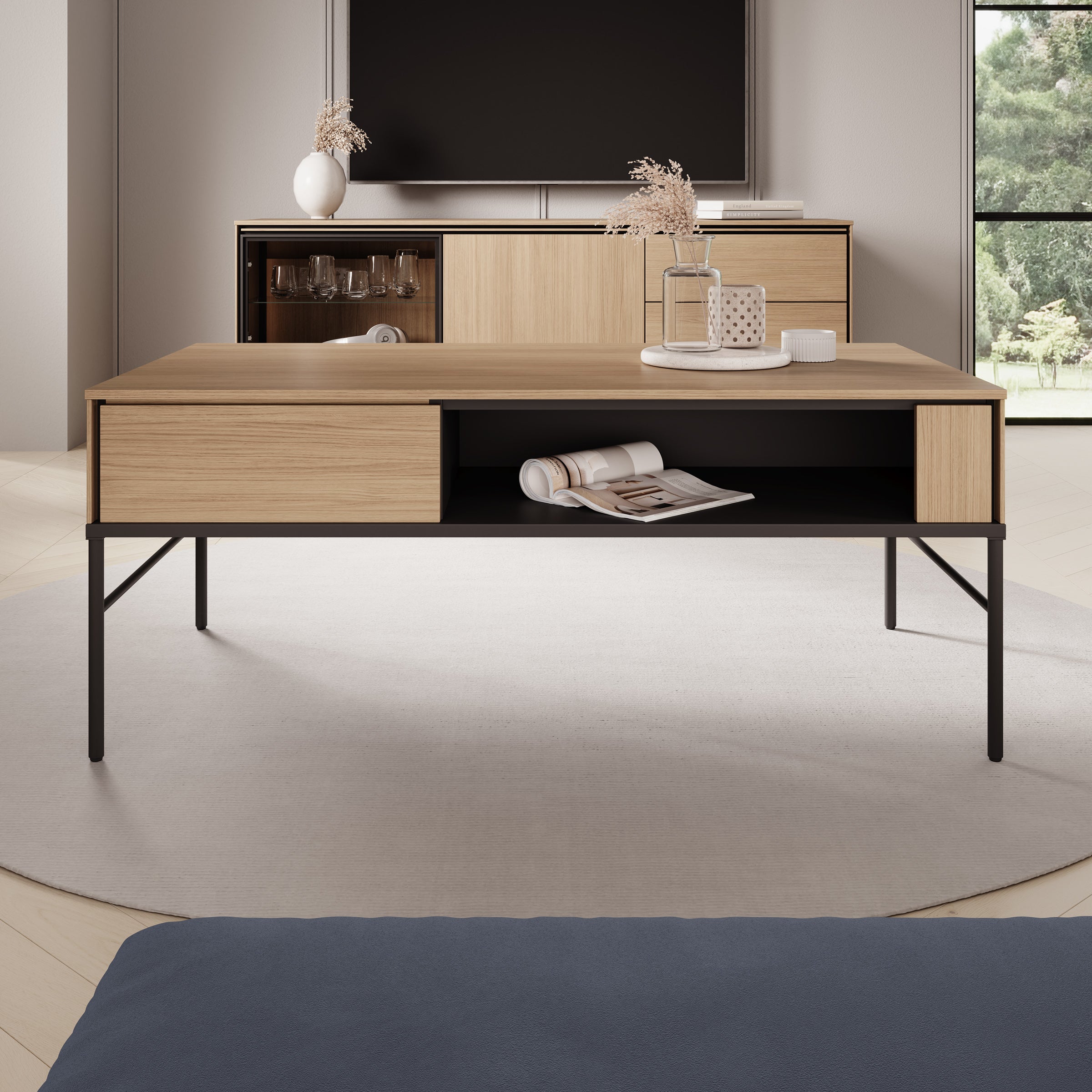 Vicious - Salontafel - Eiken - 110x60x45 cm