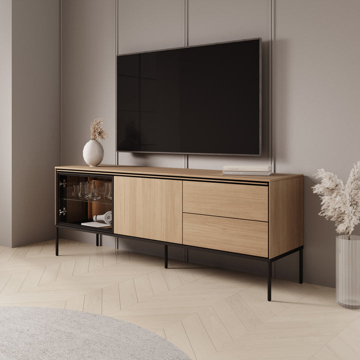 Vicious - TV-Meubel met LED - Eiken - 167x41x62 cm