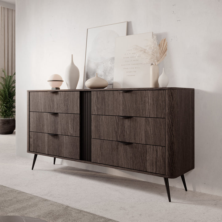 Victoria - Dressoir - Donker eiken - 163x38x81 cm