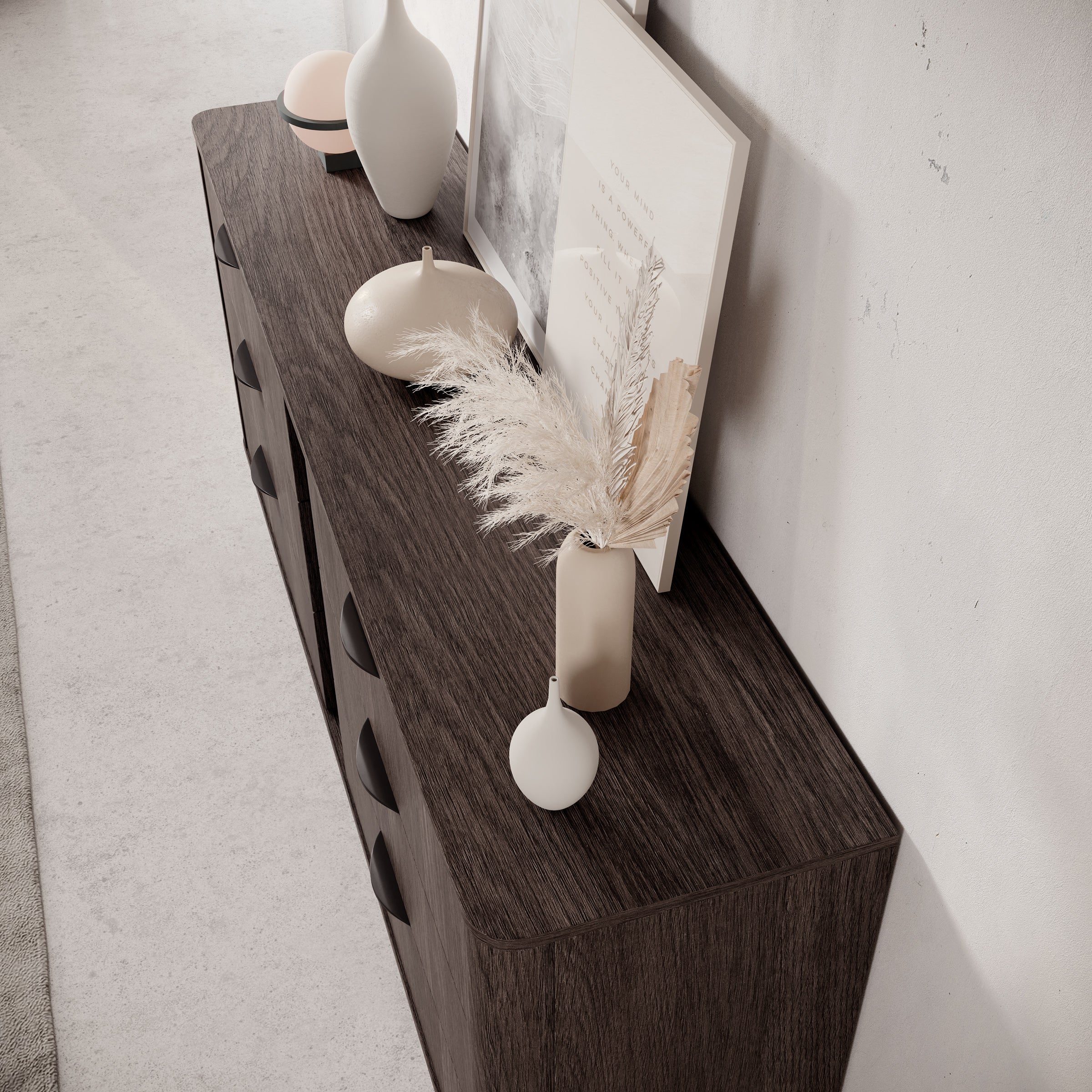 Victoria - Dressoir - Donker eiken - 163x38x81 cm