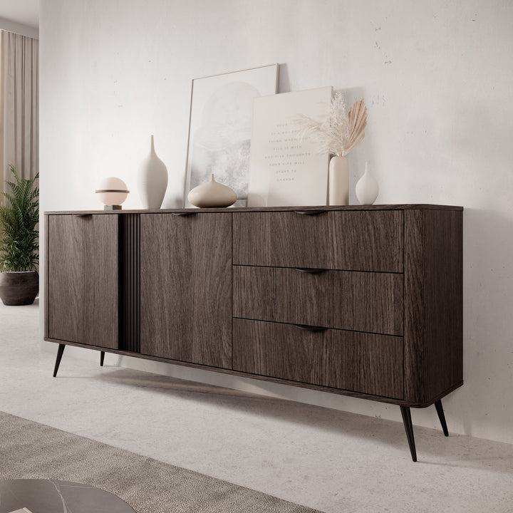 Victoria - Dressoir - Donker eiken - 195x38x81 cm