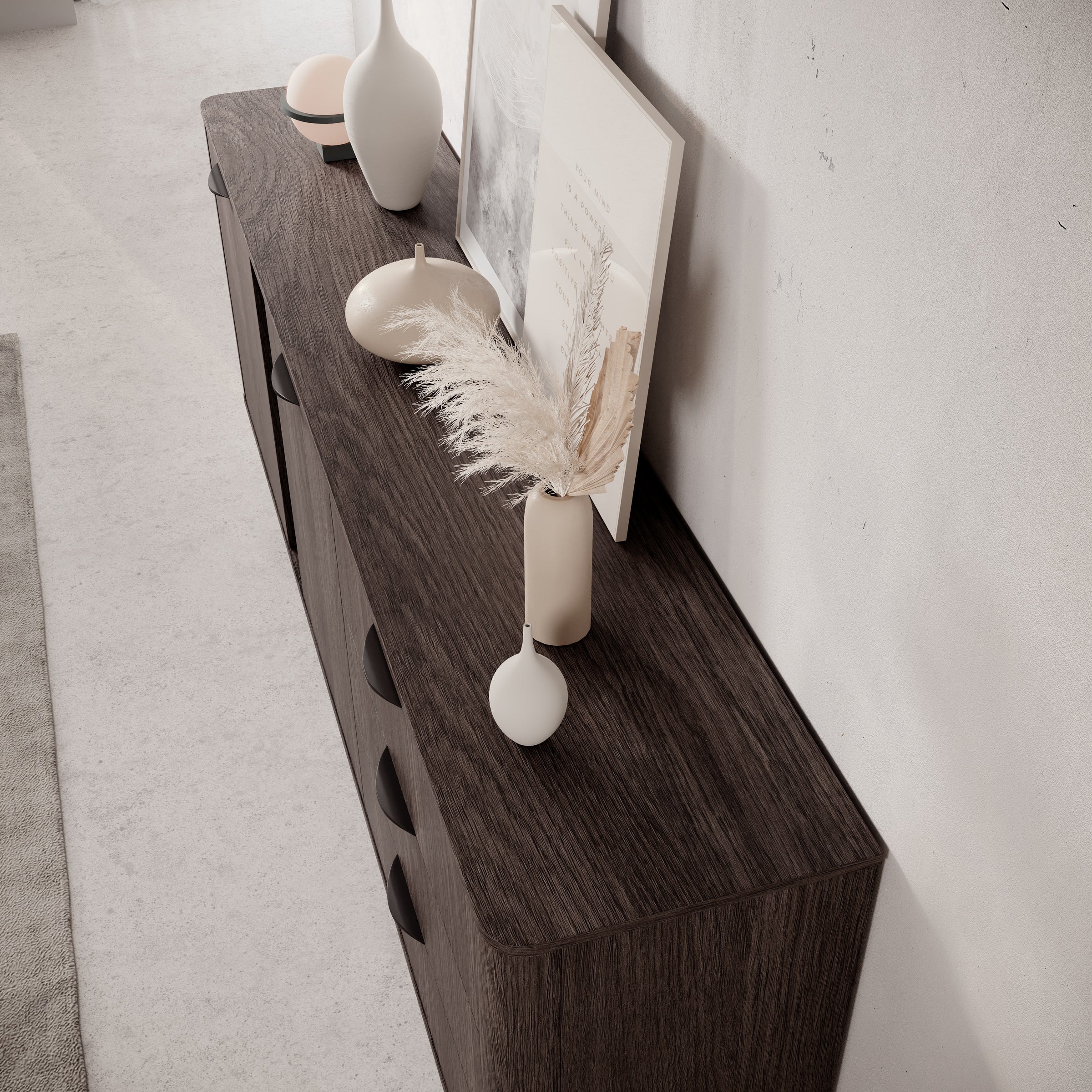 Victoria - Dressoir - Donker eiken - 195x38x81 cm