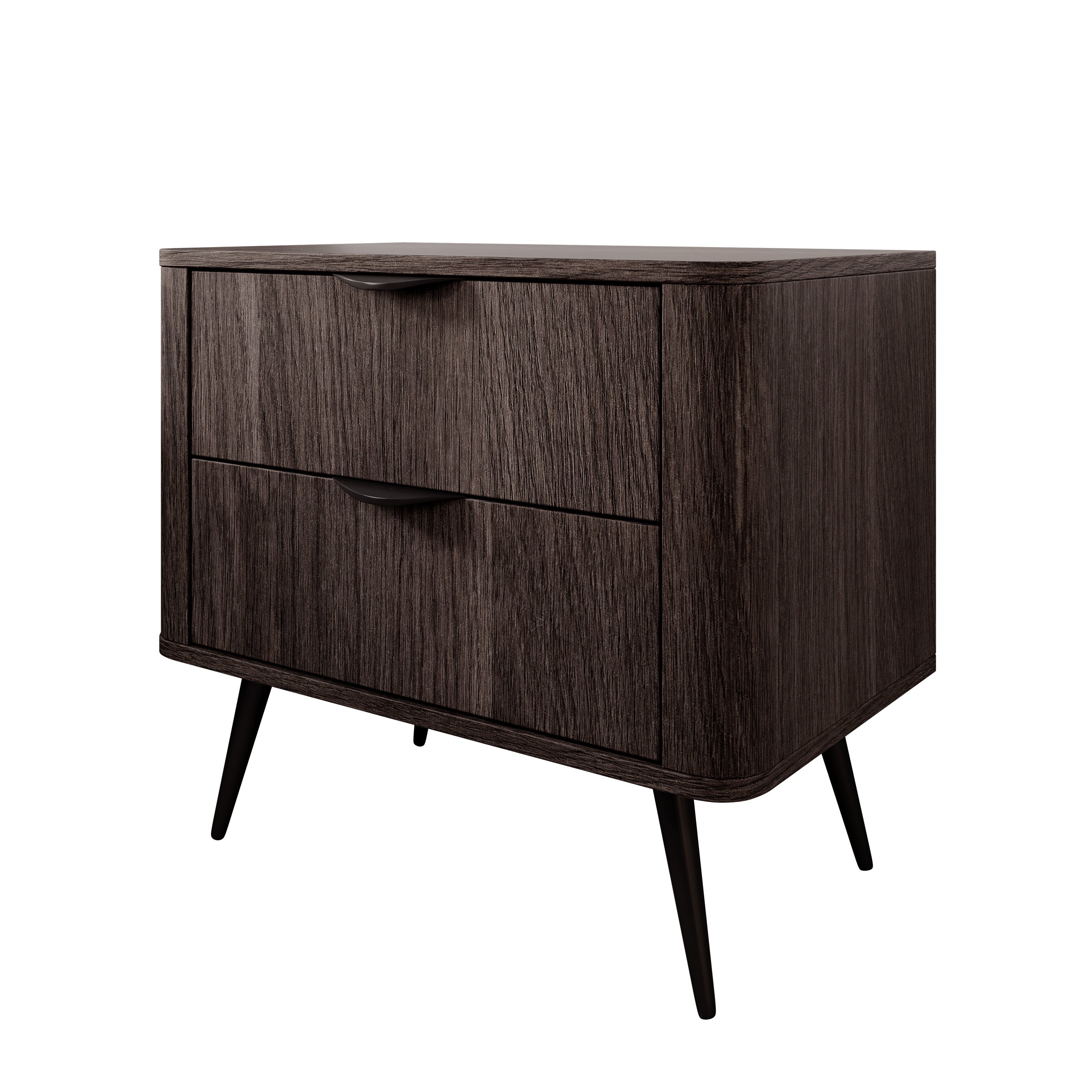Victoria - Nachtkastje set van 2 - Donker eiken - 63x38x55 cm cm