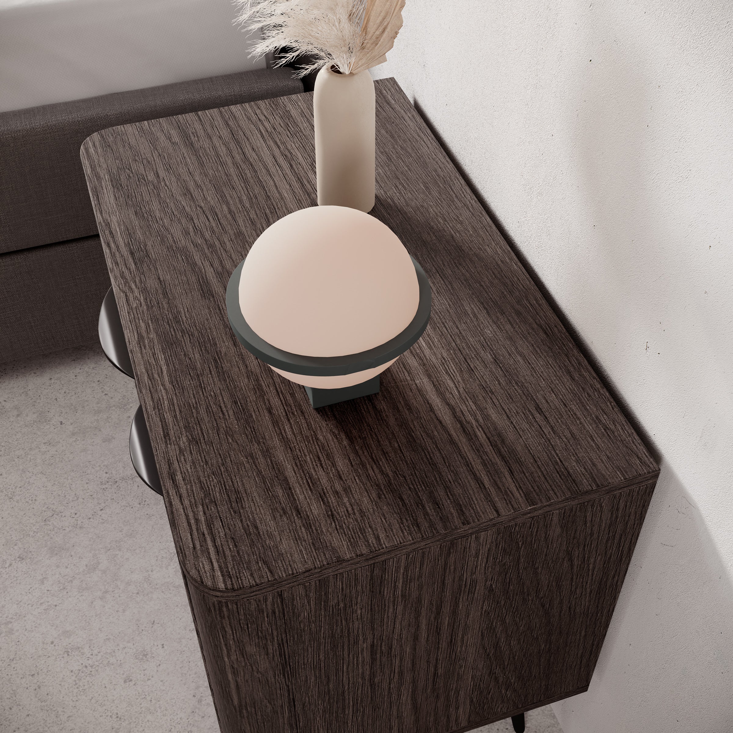Victoria - Nachtkastje set van 2 - Donker eiken - 63x38x55 cm cm