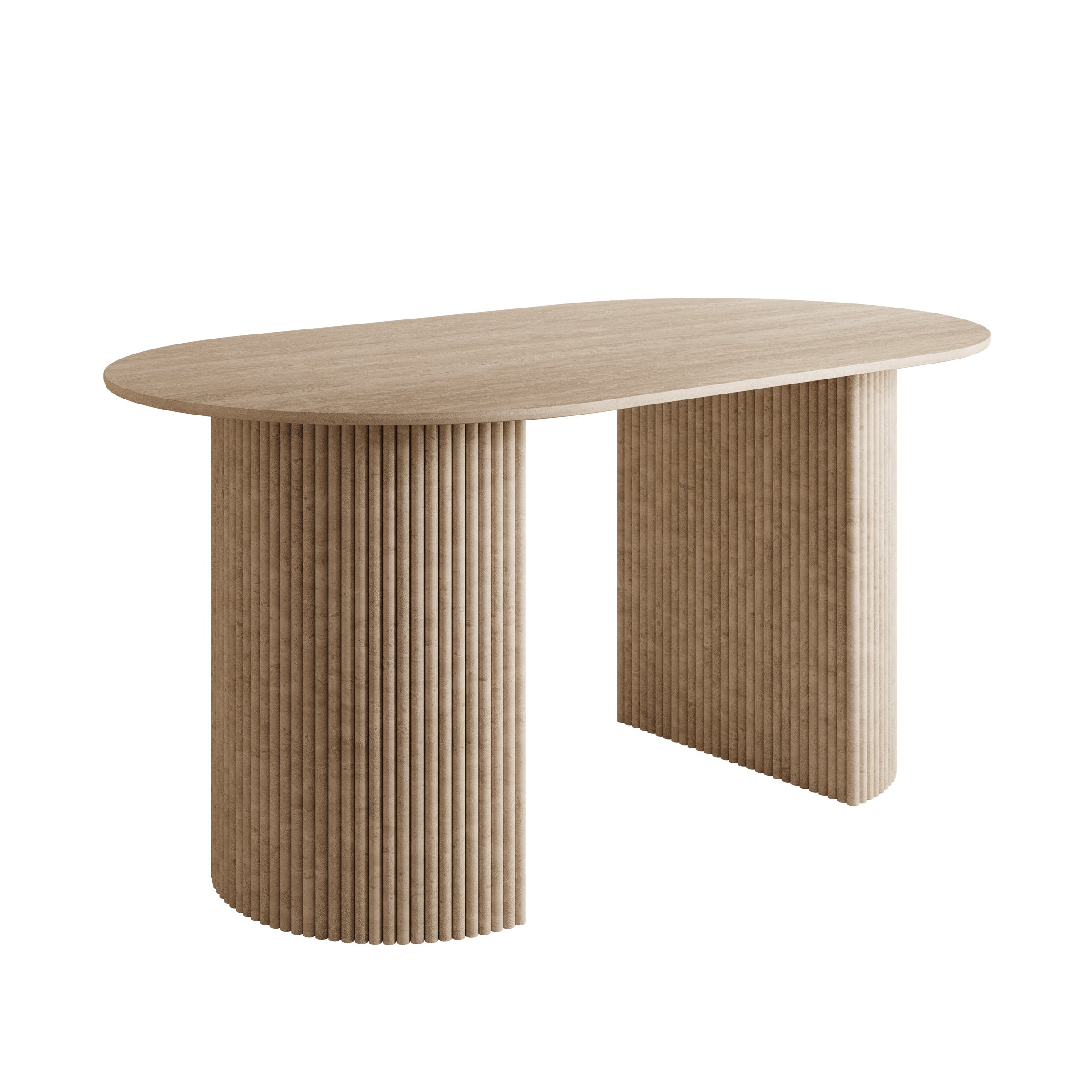 Viento - Eetkamertafel - Travertin - 160x90x76 cm