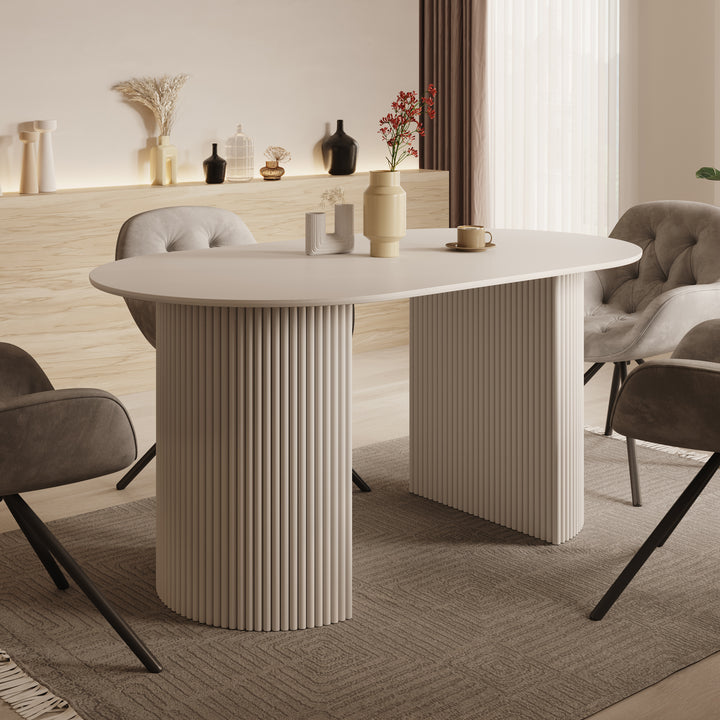 Viento - Eetkamertafel - Wit - 160x90x76 cm