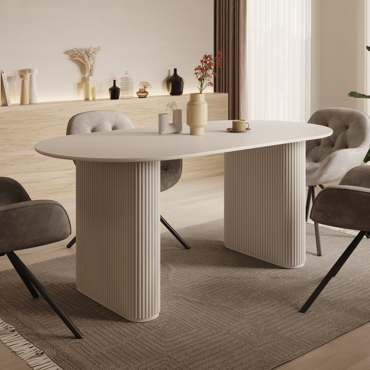 Viento - Eetkamertafel - Wit - 180x90x76 cm