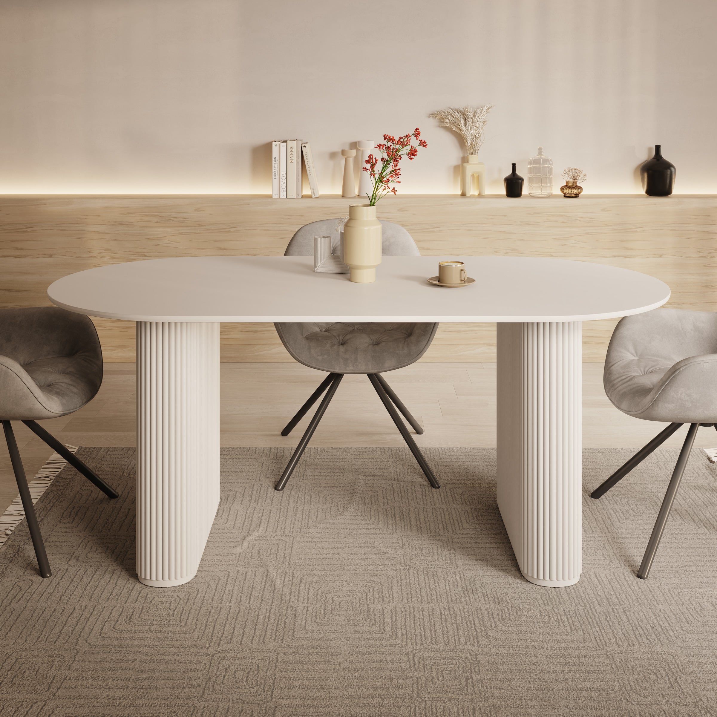 Viento - Eetkamertafel - Wit - 180x90x76 cm