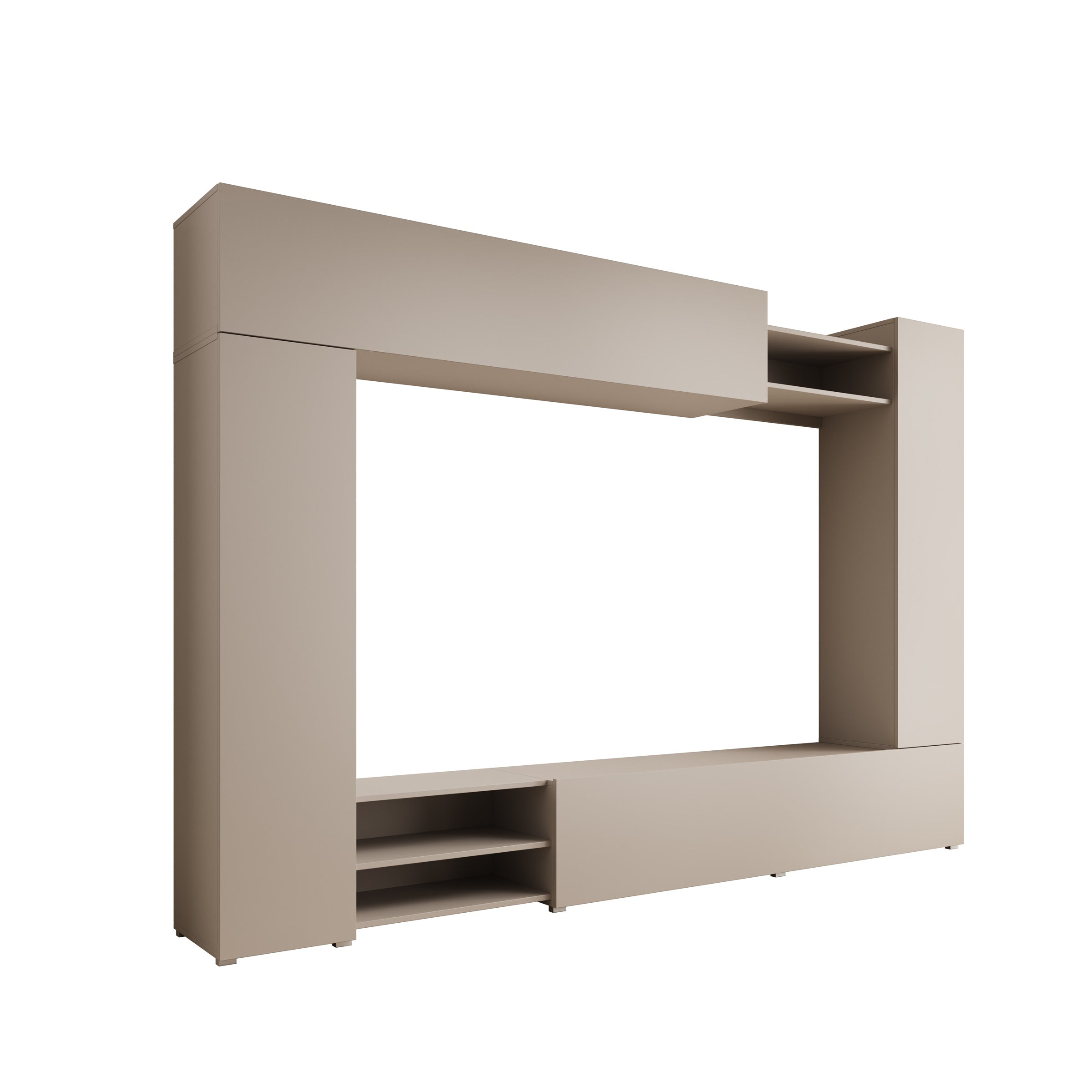 Virevano - Wandmeubel - Beige - 270x37x185 cm