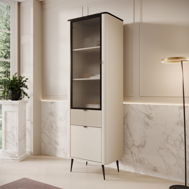 Mace - Vitrinekast - Beige