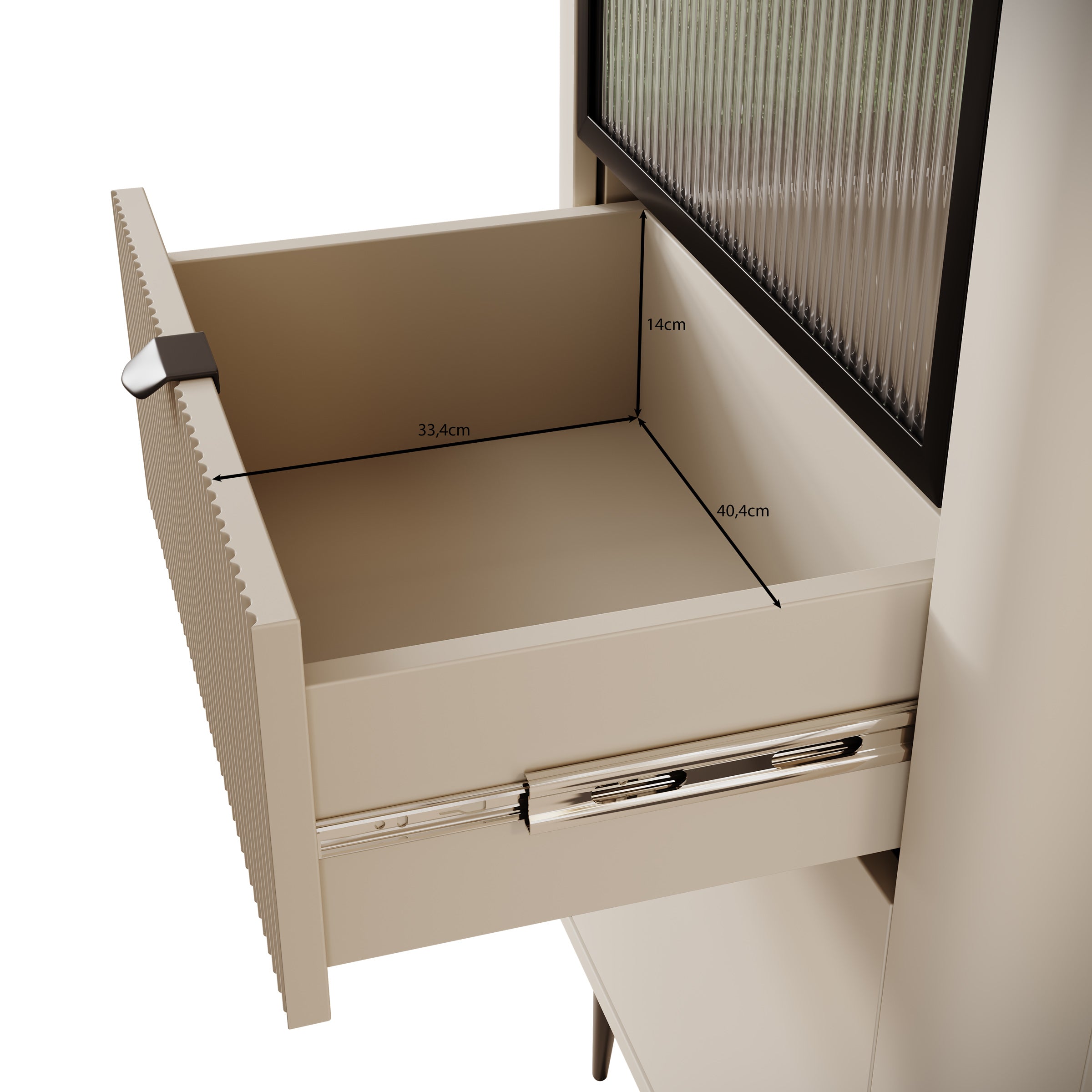 Mace - Vitrinekast - Beige