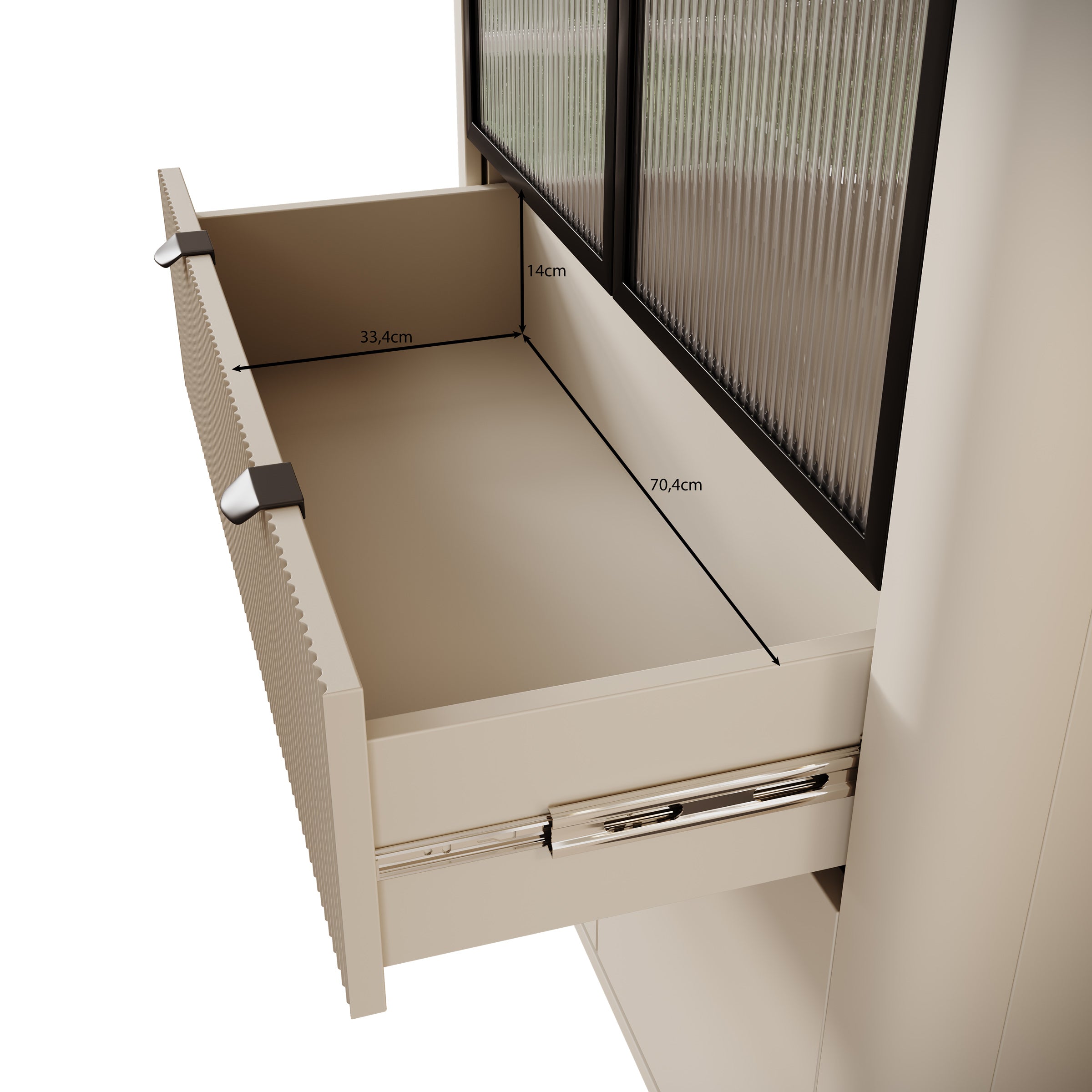 Mace - Vitrinekast - Beige