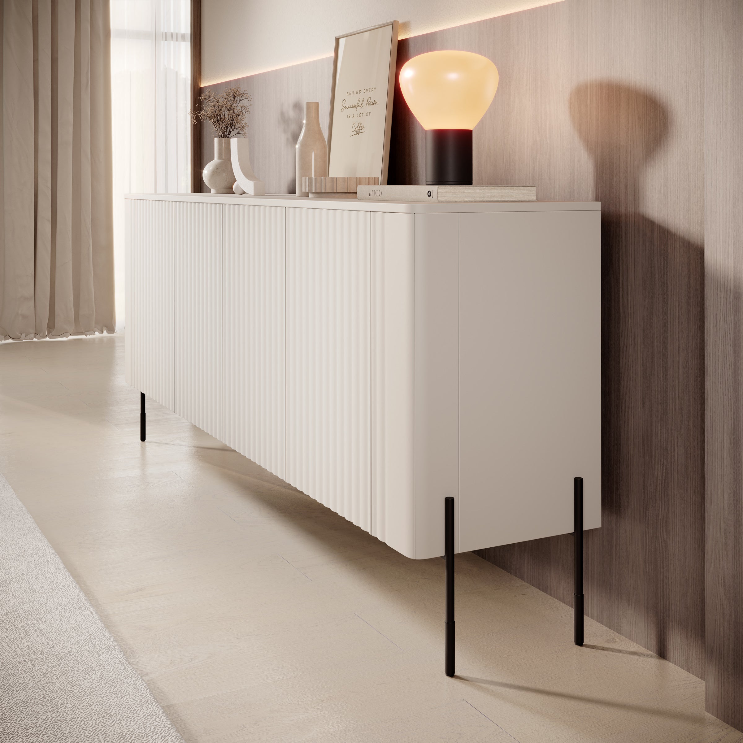 Vivi - Dressoir - Beige - 190x40x80 cm