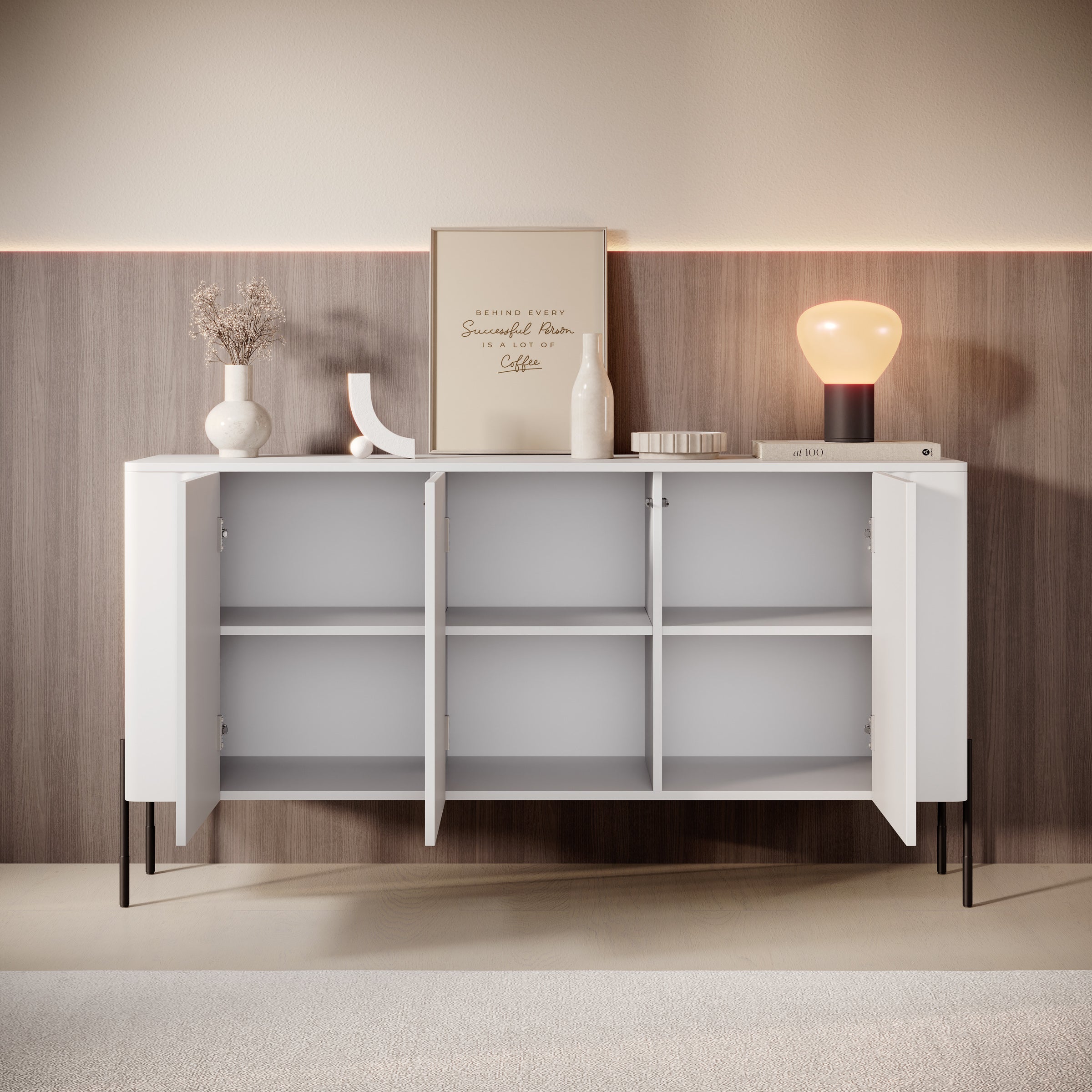 Vivi - Dressoir - Wit - 150x40x80 cm