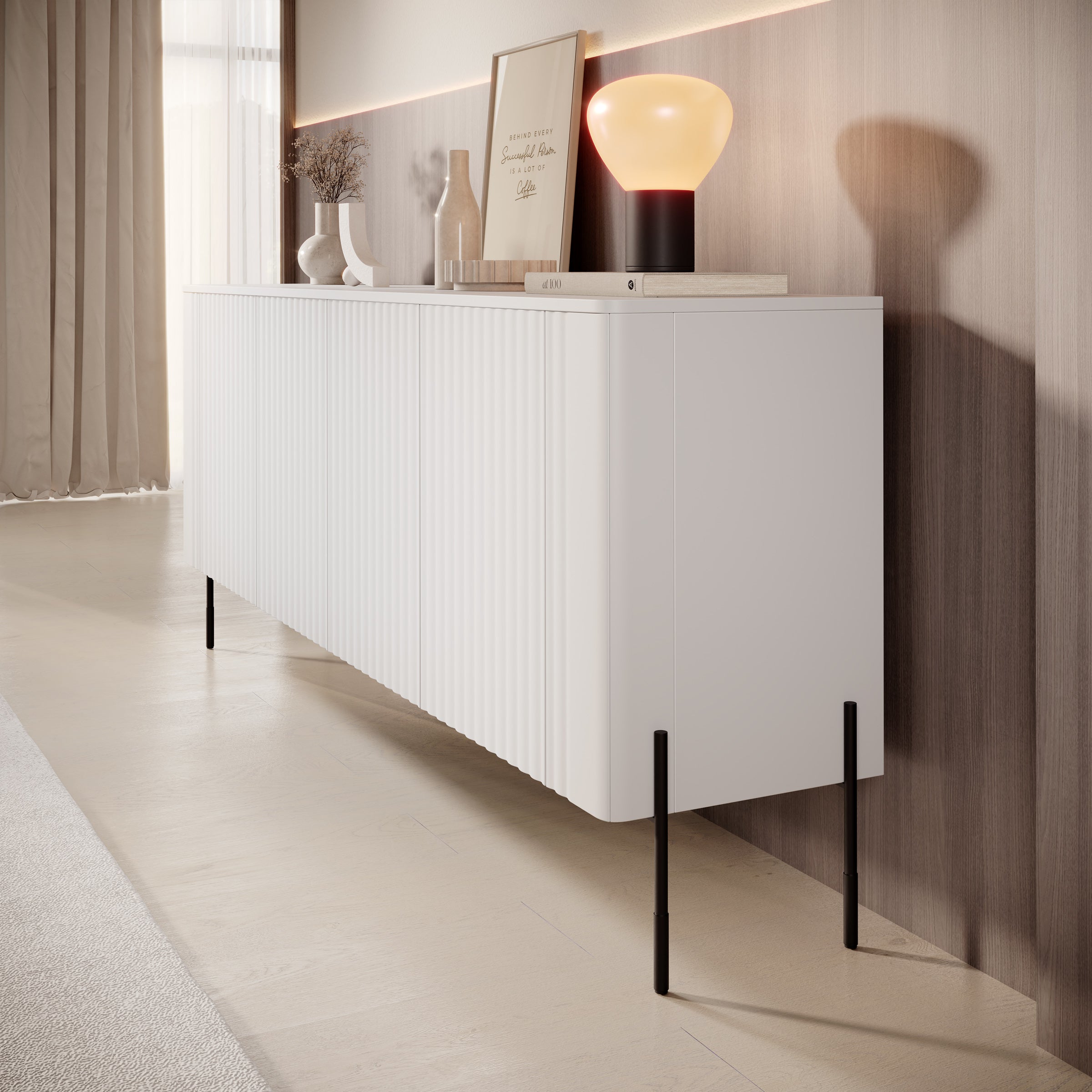 Vivi - Dressoir - Wit - 190x40x80 cm