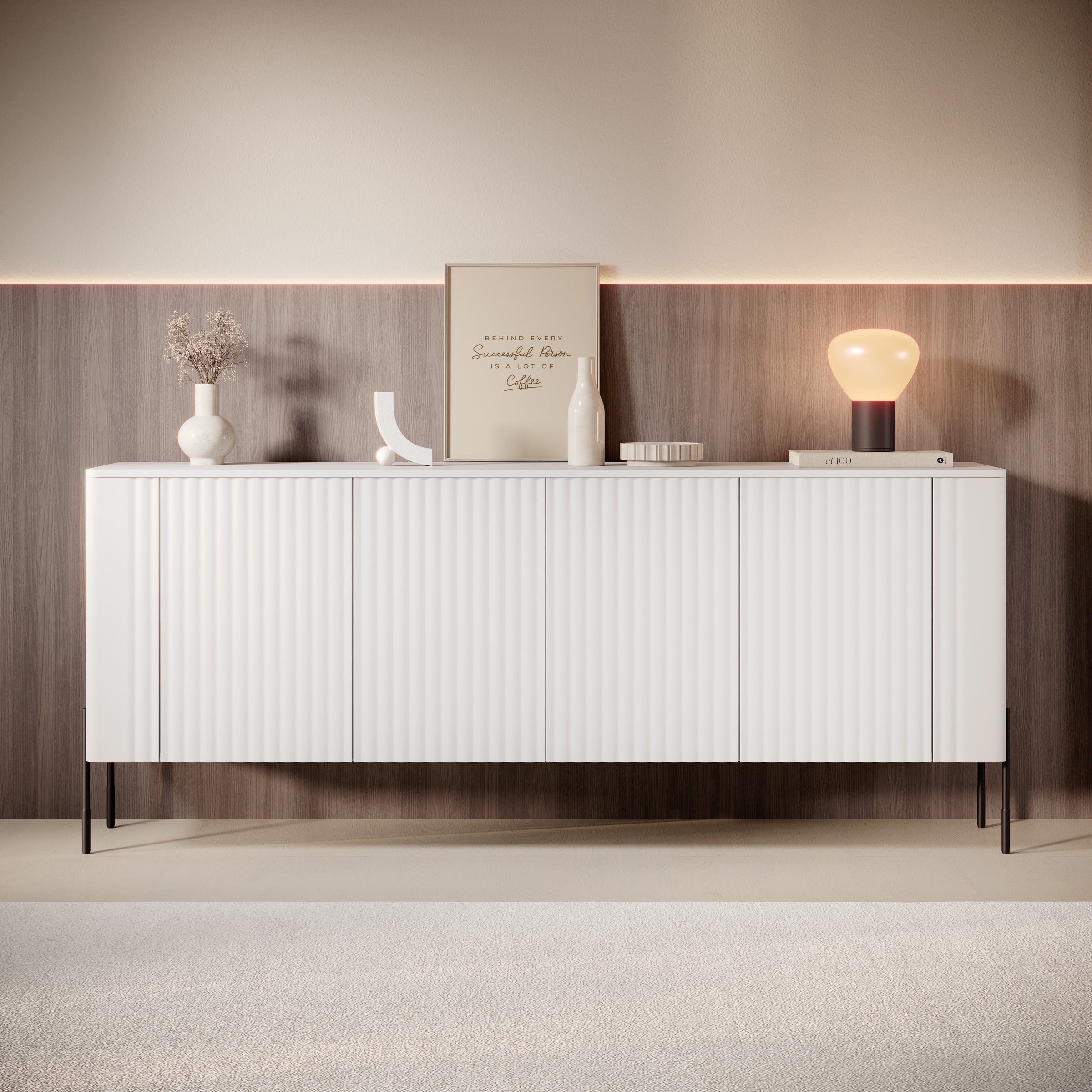 Vivi - Dressoir - Wit - 190x40x80 cm