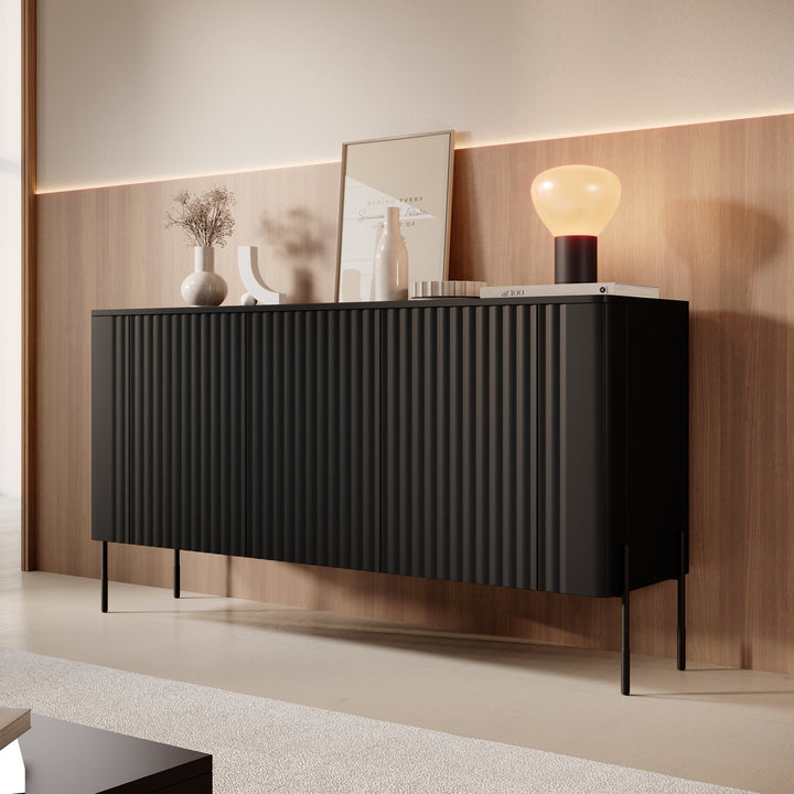 Vivi - Dressoir - Zwart - 150x40x80 cm