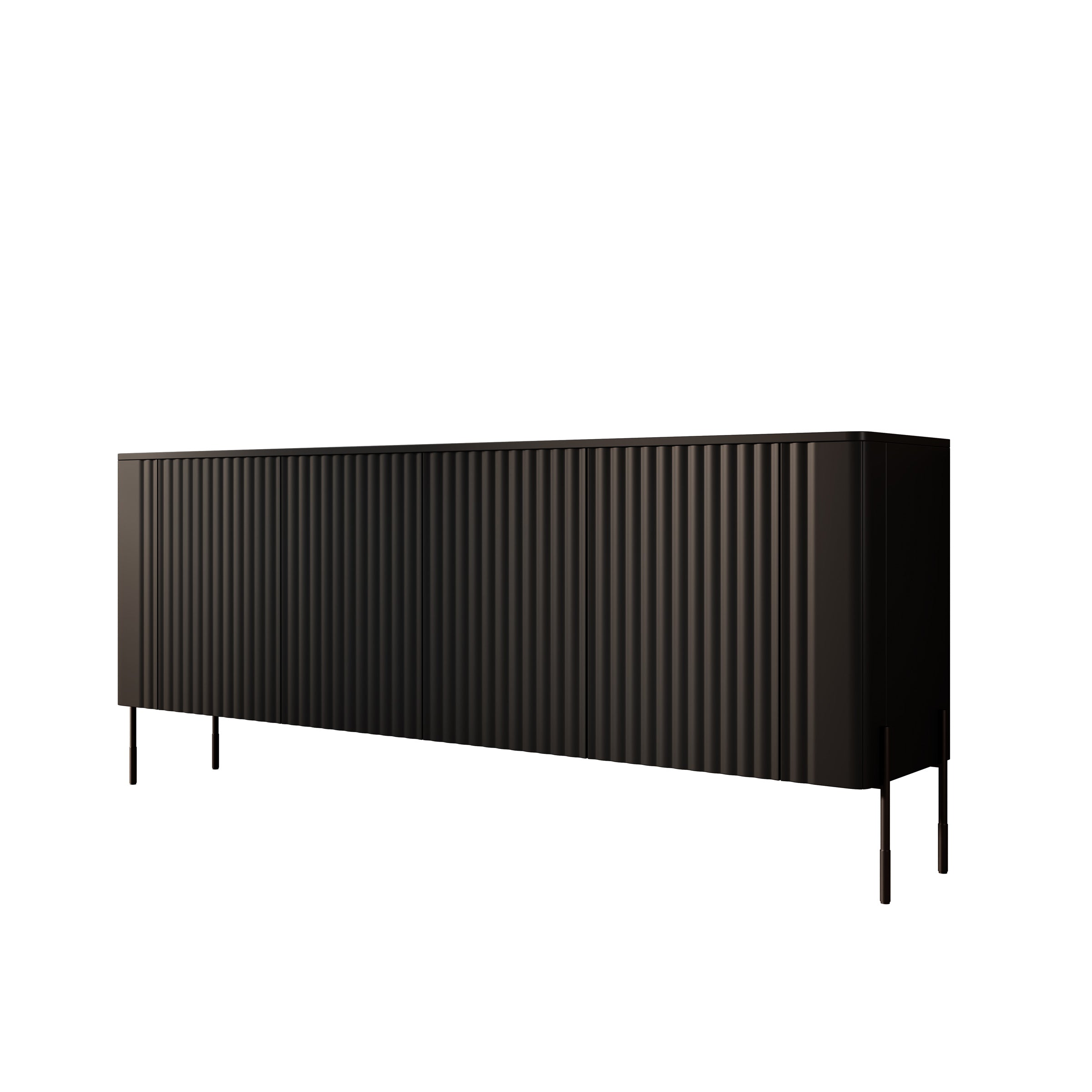Vivi - Dressoir - Zwart - 190x40x80 cm