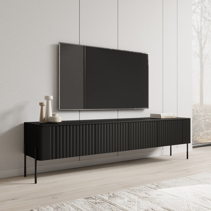 Vivi - TV-Meubel - Zwart - 190x40x50 cm