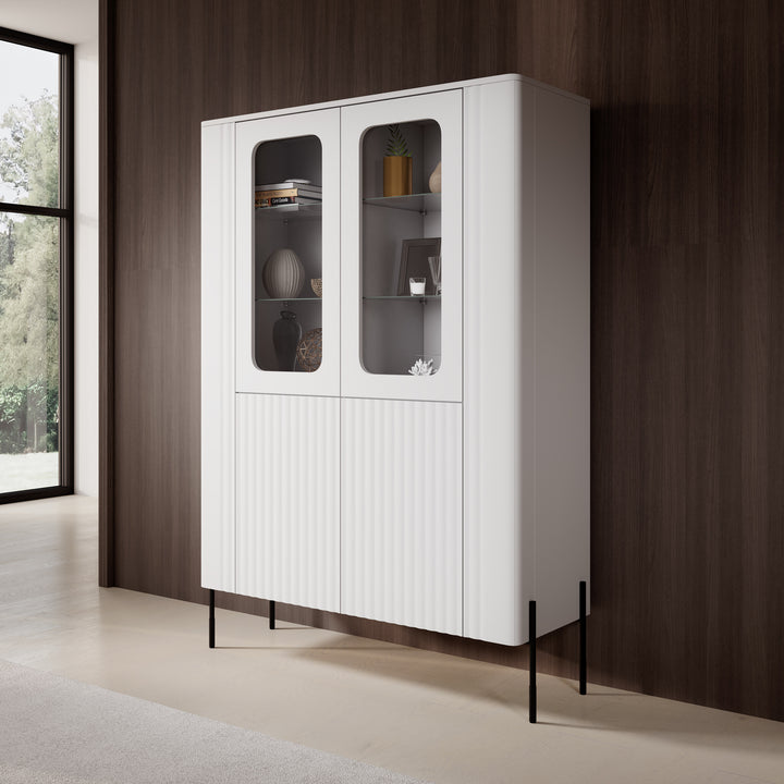 Vivi - Vitrinekast - Wit - 110x40x160 cm