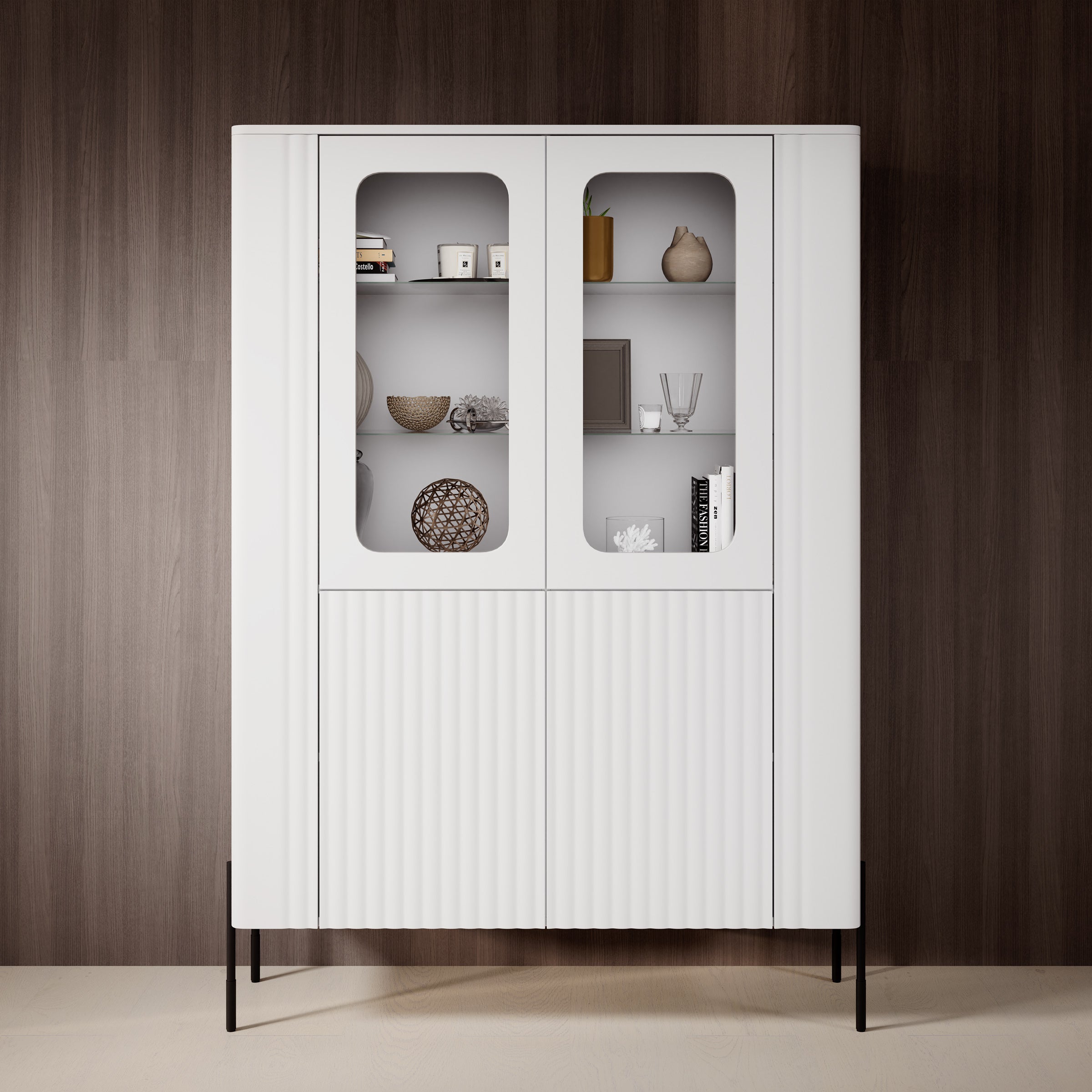 Vivi - Vitrinekast - Wit - 110x40x160 cm