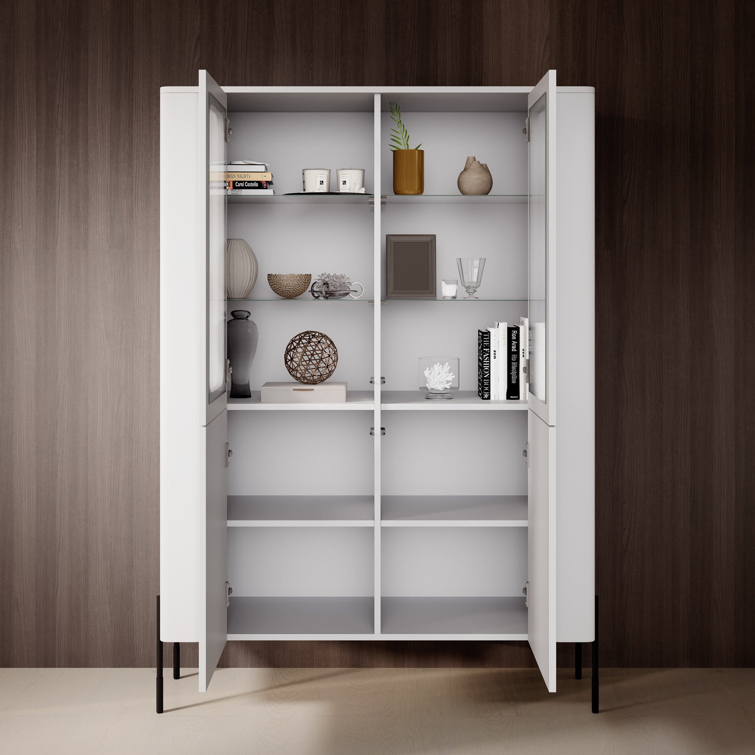Vivi - Vitrinekast - Wit - 110x40x160 cm