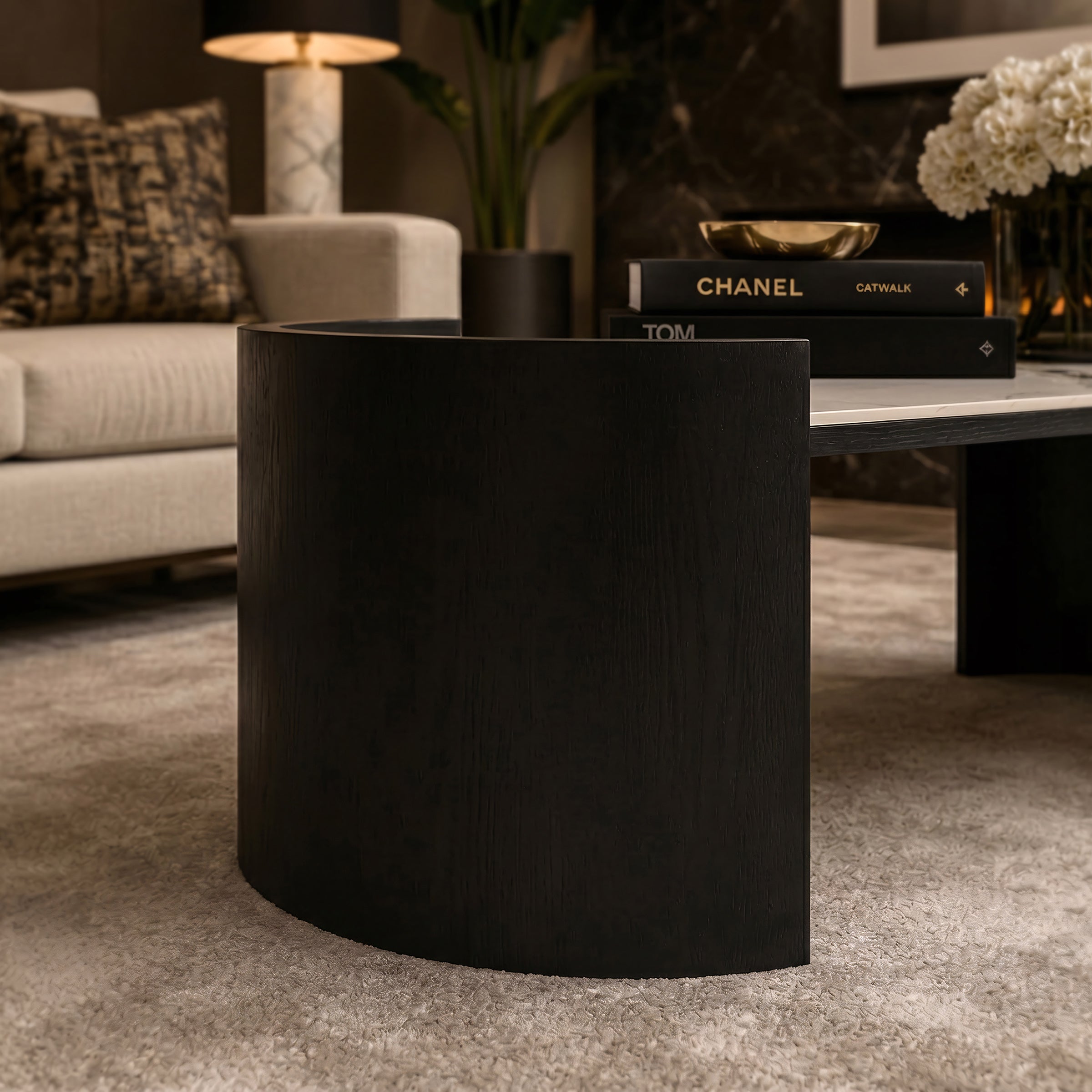 Volta - Salontafel - Keramiek met marmerlook - 120x60x44 cm