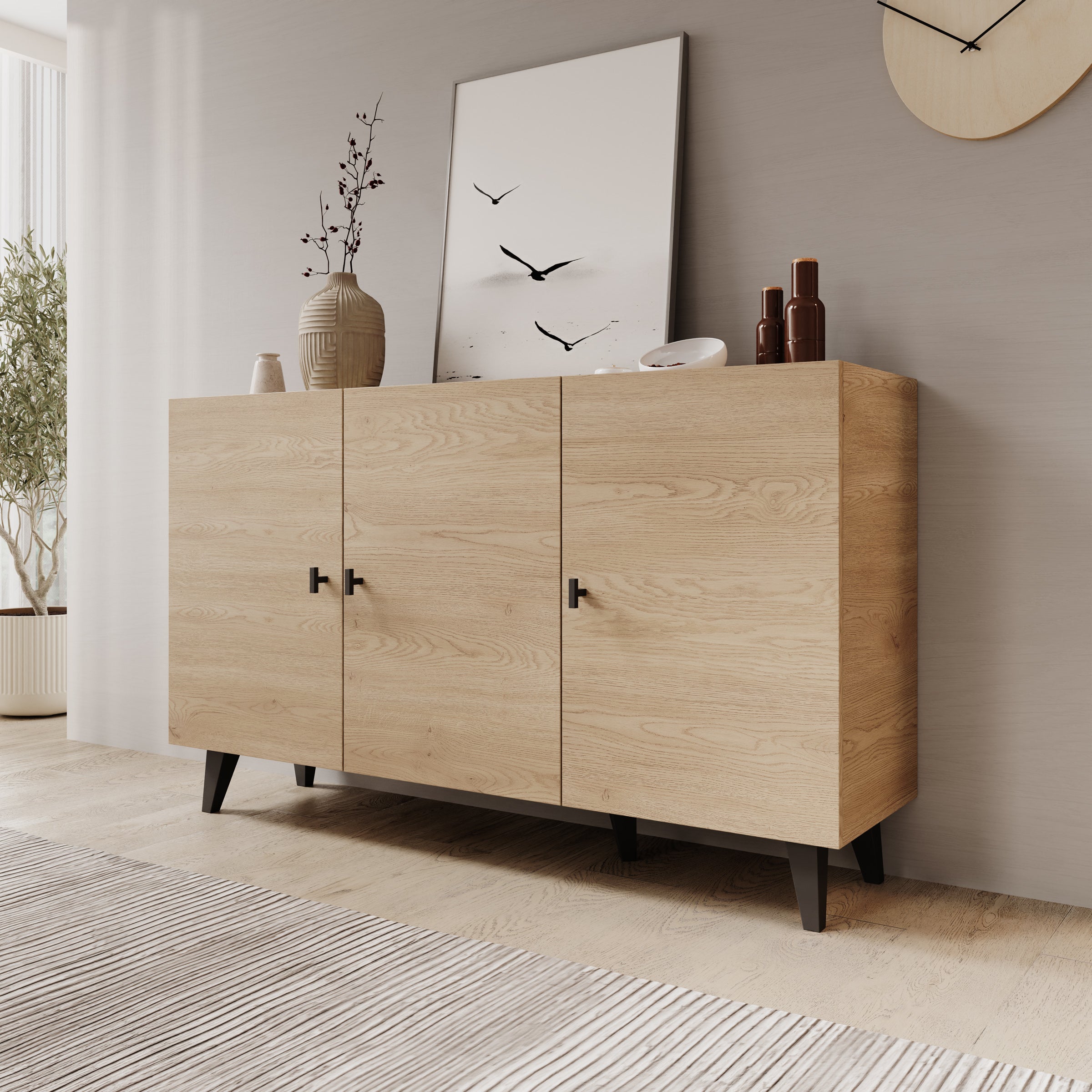 Vornas - Dressoir - Eikenpatroon - 151x40x90 cm