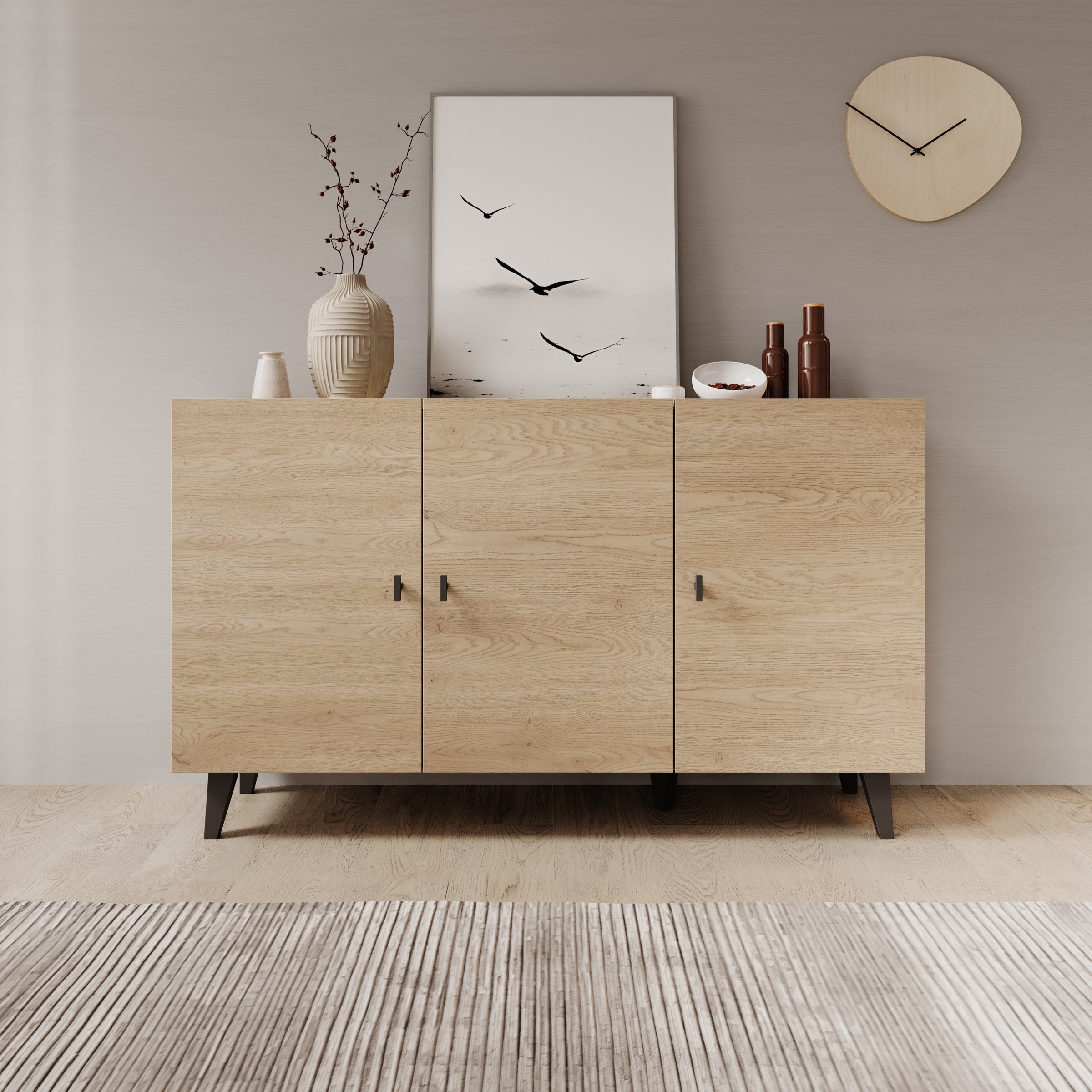 Vornas - Dressoir - Eikenpatroon - 151x40x90 cm