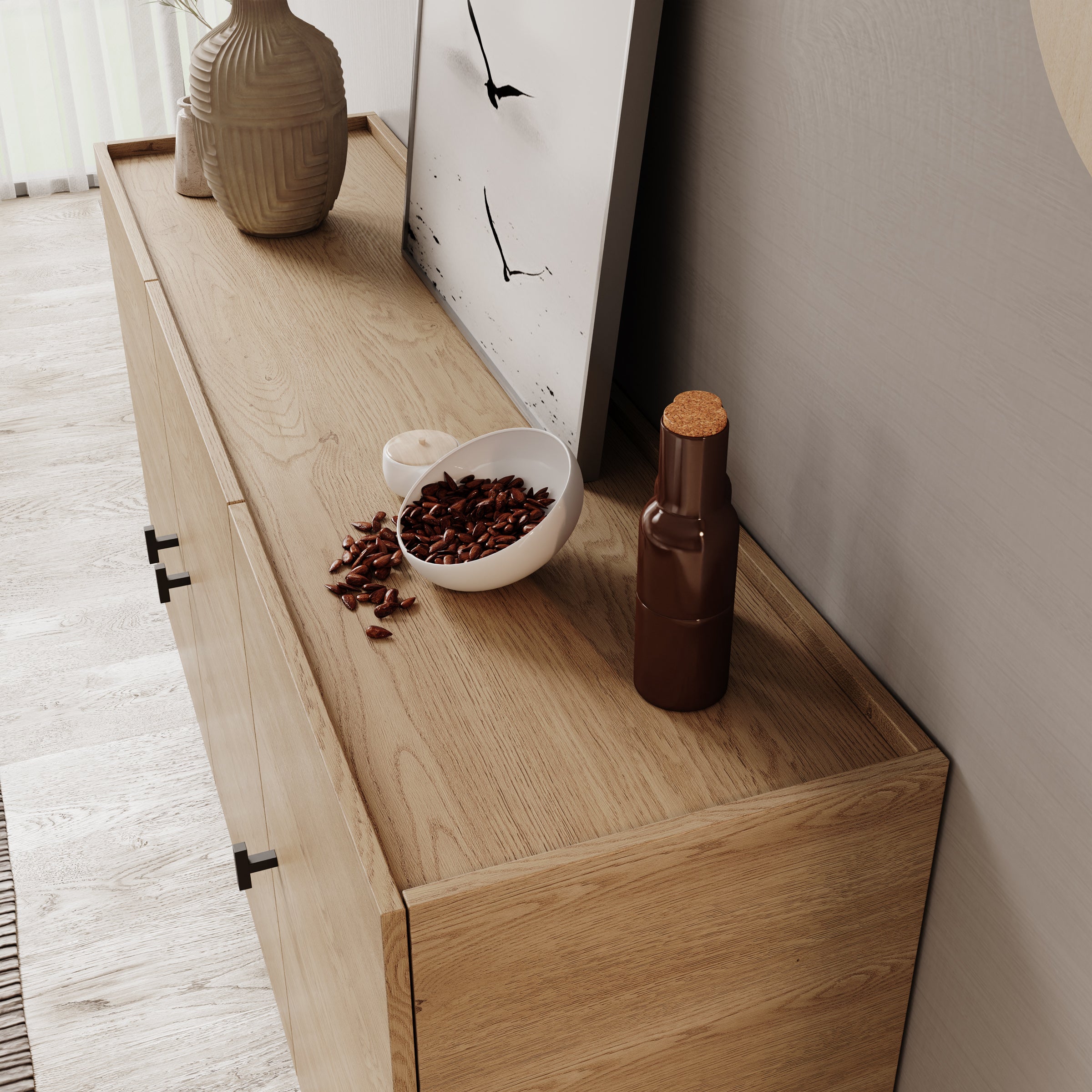 Vornas - Dressoir - Eikenpatroon - 151x40x90 cm