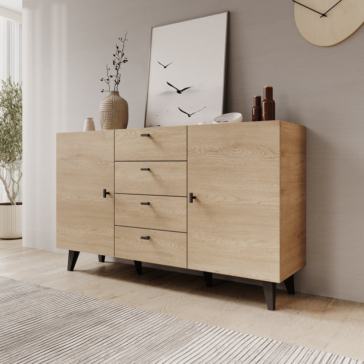 Vornas 2 - Dressoir - Eikenpatroon - 151x40x90 cm