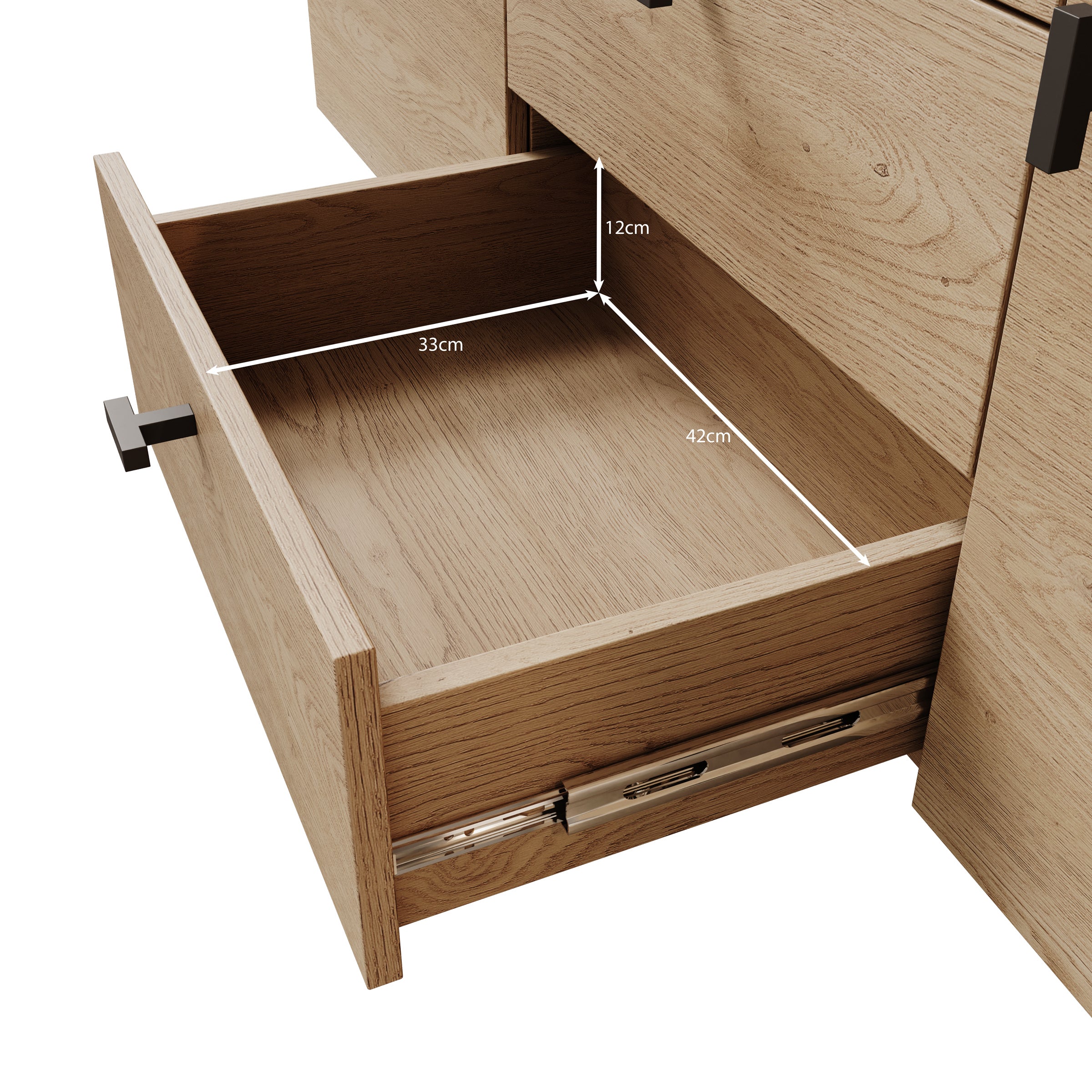 Vornas 2 - Dressoir - Eikenpatroon - 151x40x90 cm