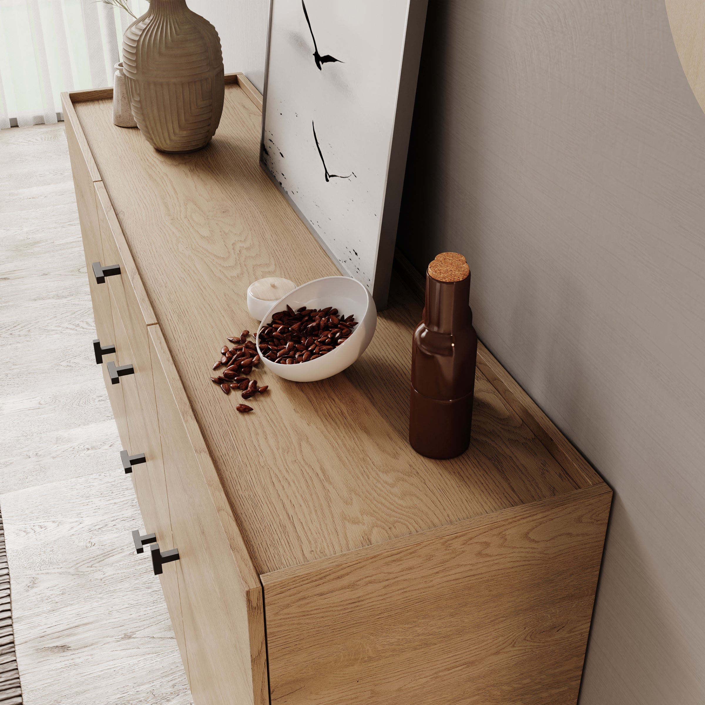 Vornas 2 - Dressoir - Eikenpatroon - 151x40x90 cm