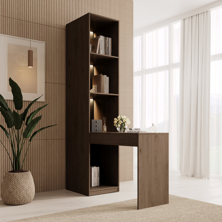 Wangoo - Kaptafel - Donker eiken - 179x146x221 cm