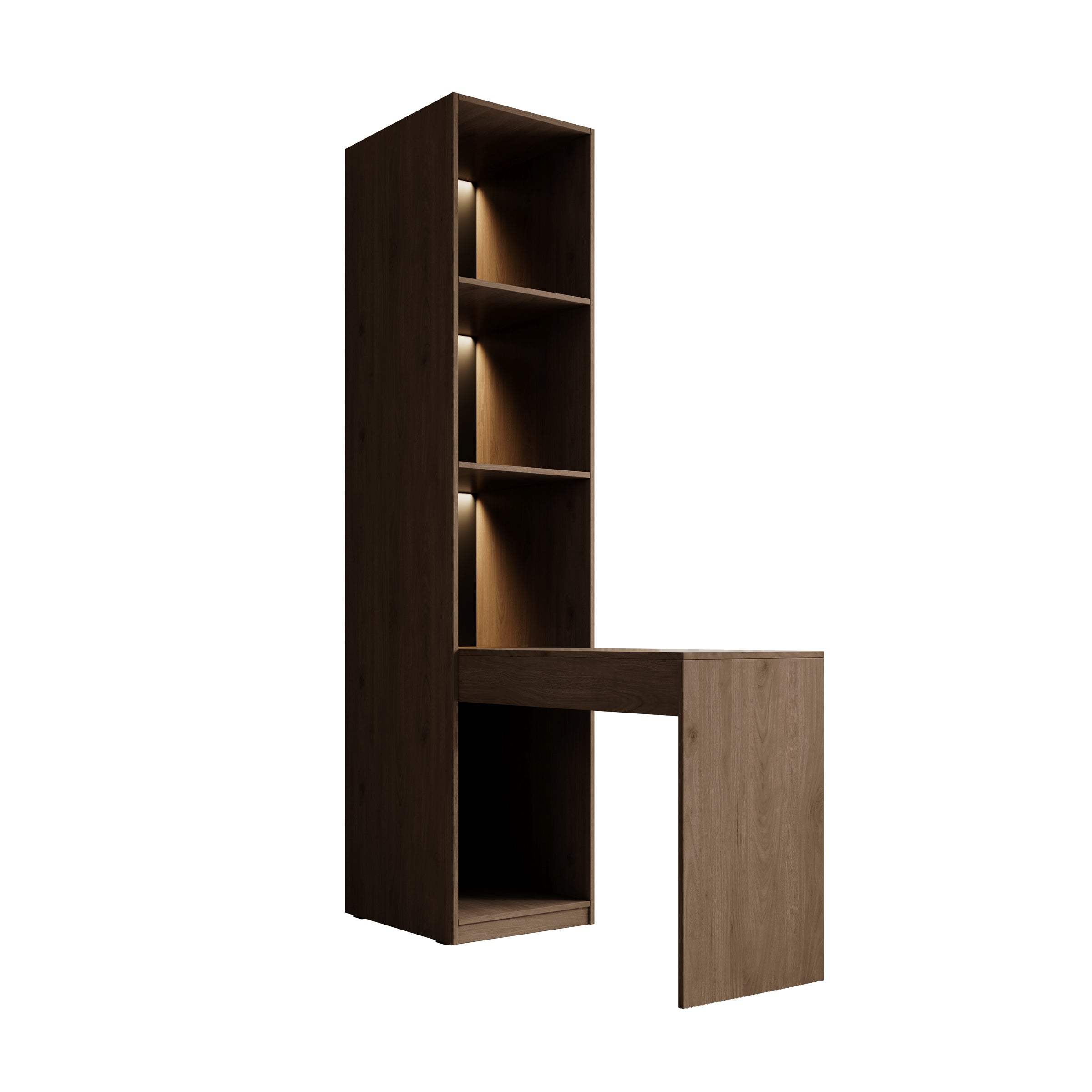 Wangoo - Kaptafel - Donker eiken - 179x146x221 cm