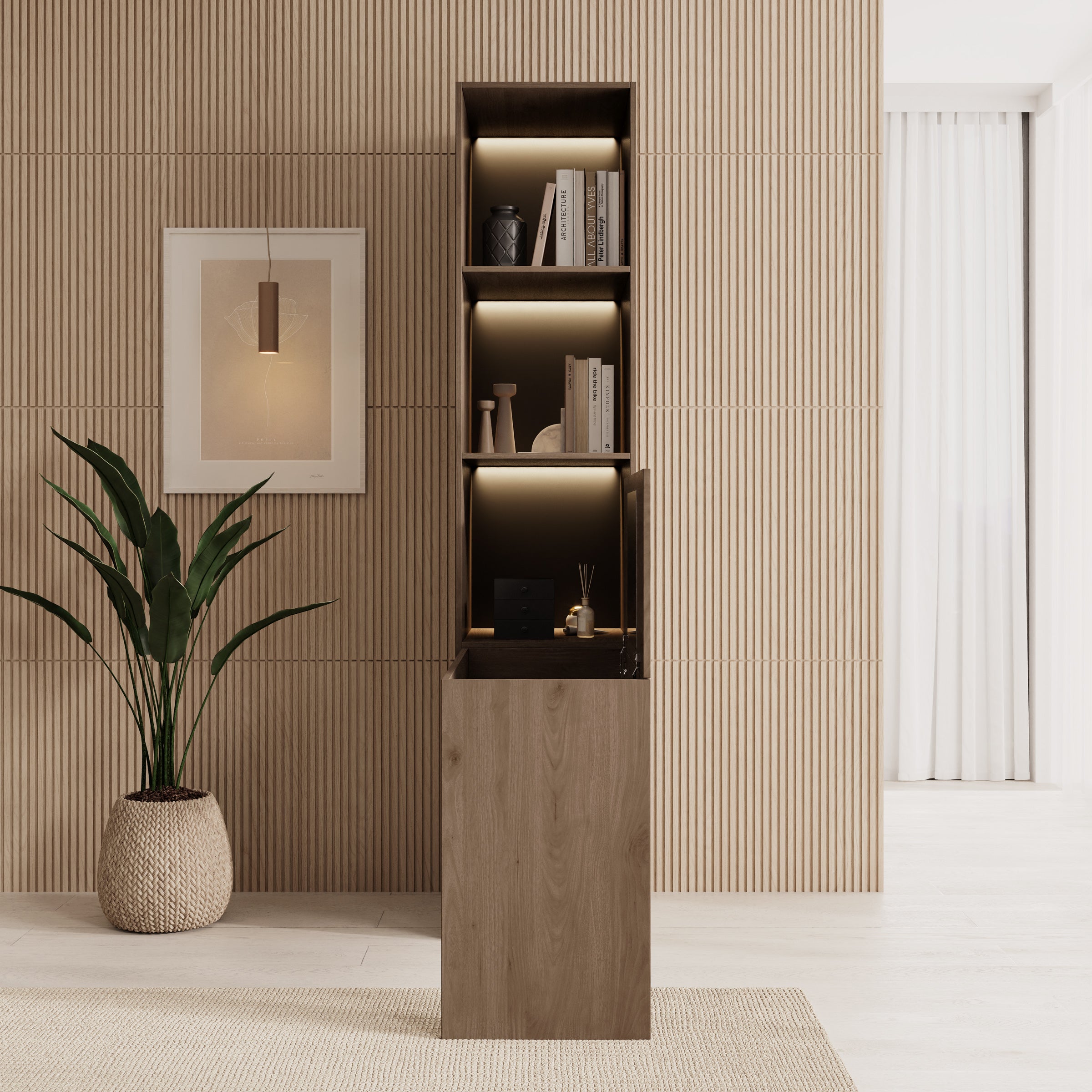 Wangoo - Kaptafel - Donker eiken - 179x146x221 cm