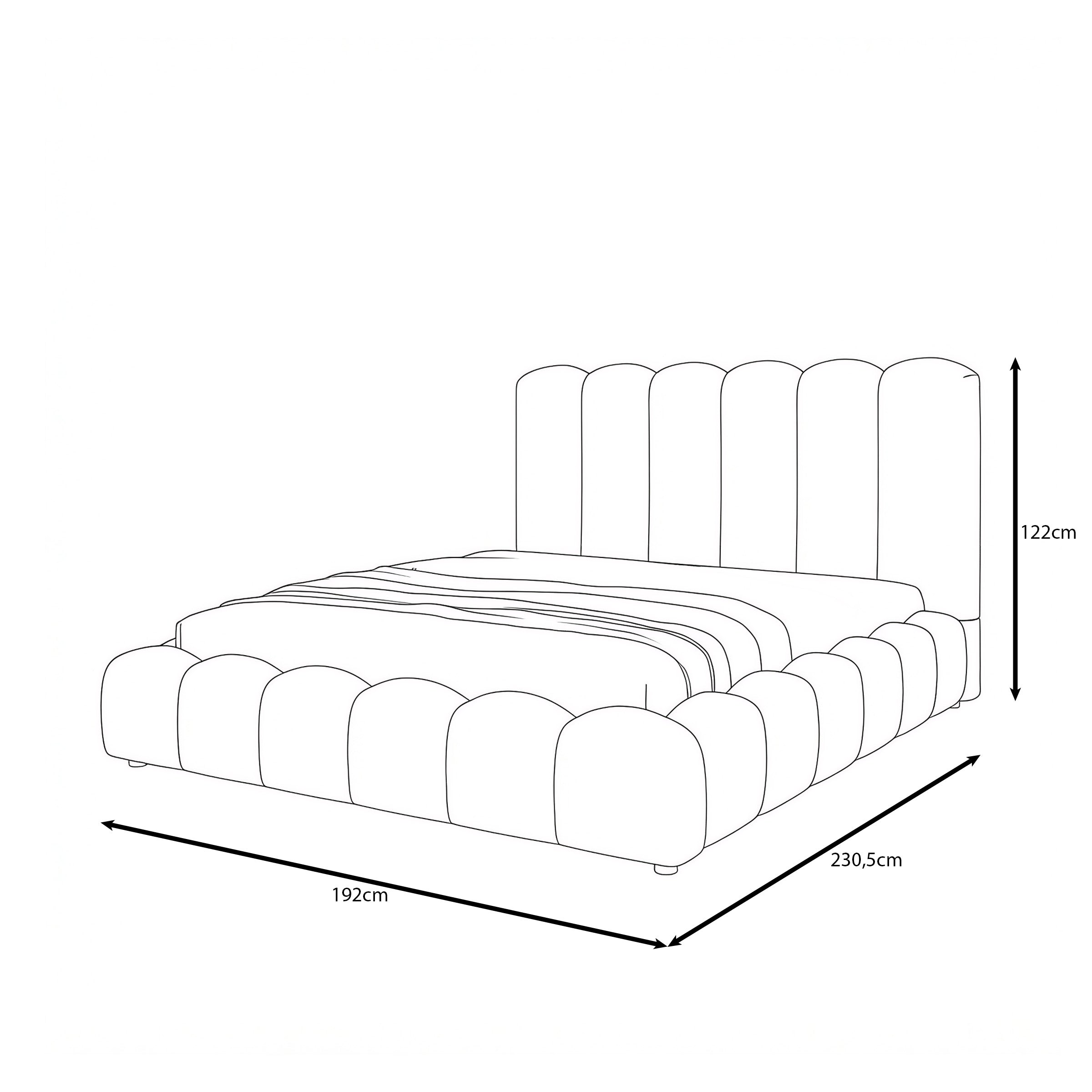 Wavion - Tweepersoonsbed met opbergruimte - Teddystof beige - 160x200 cm