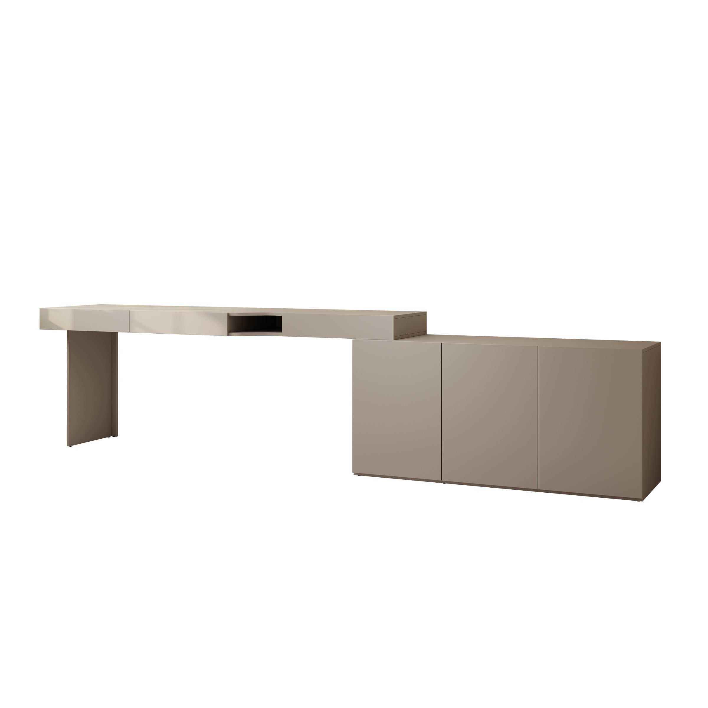 Whenua - Bureau links - Beige - 301x55x79 cm