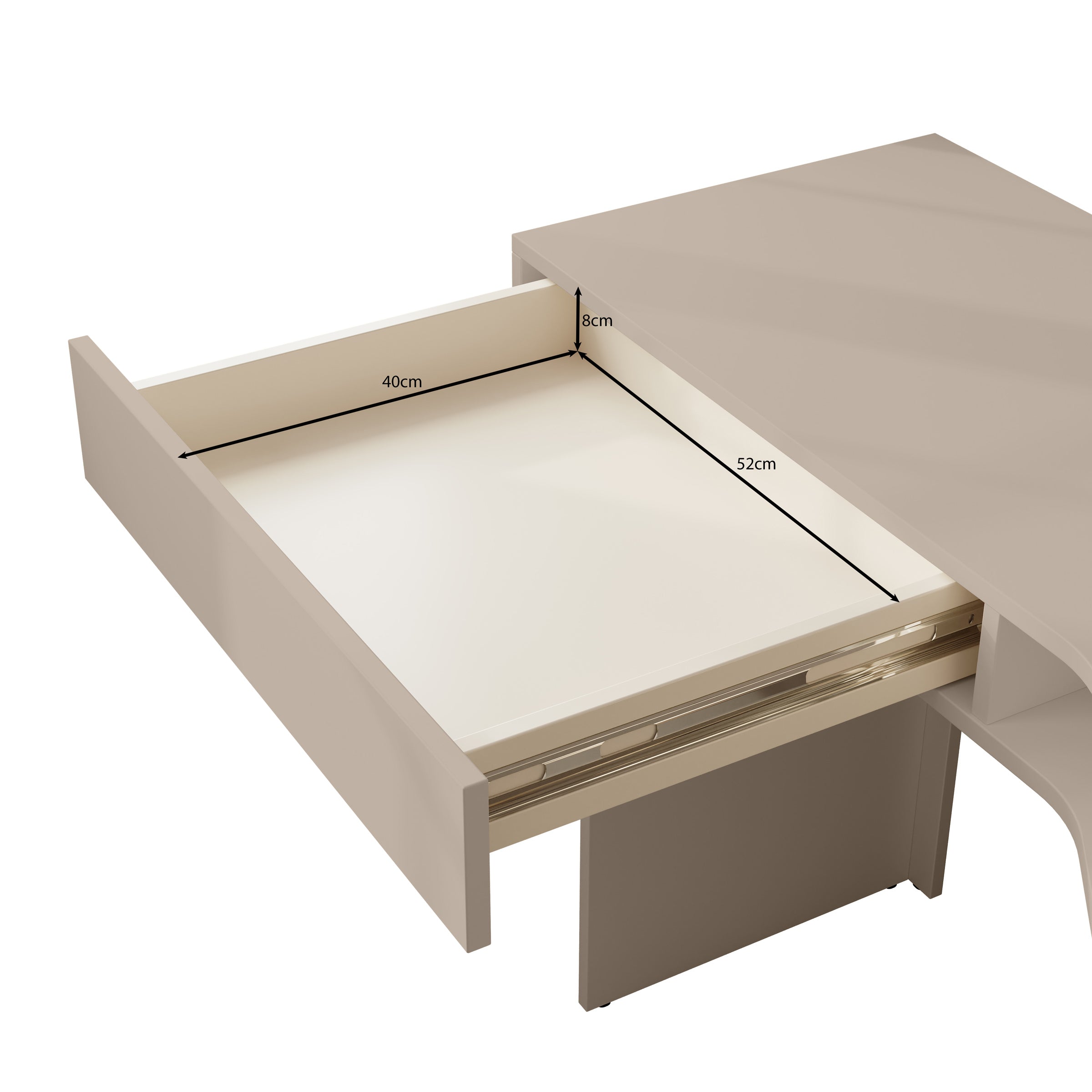 Whenua - Bureau links - Beige - 301x55x79 cm