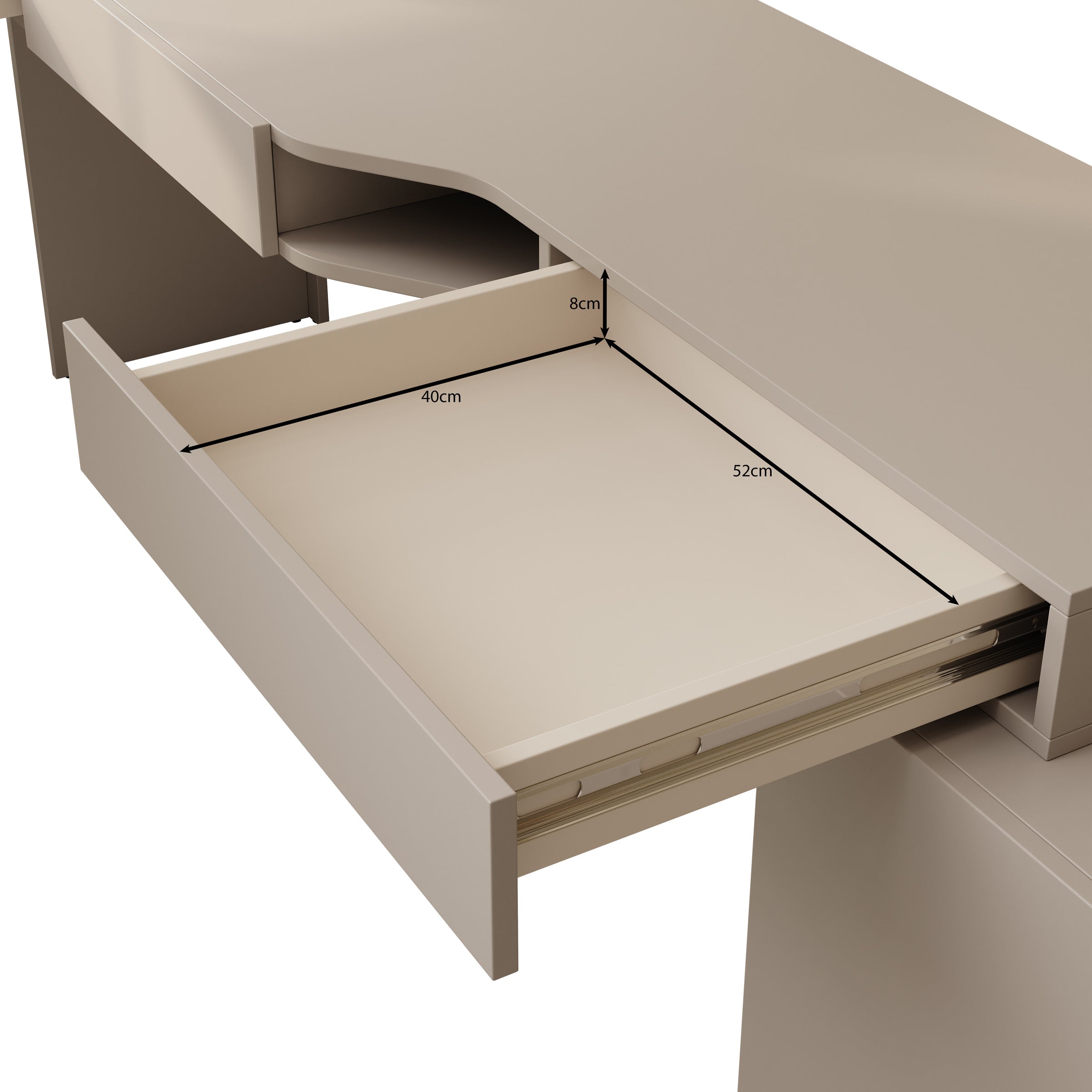 Whenua - Bureau links - Beige - 301x55x79 cm