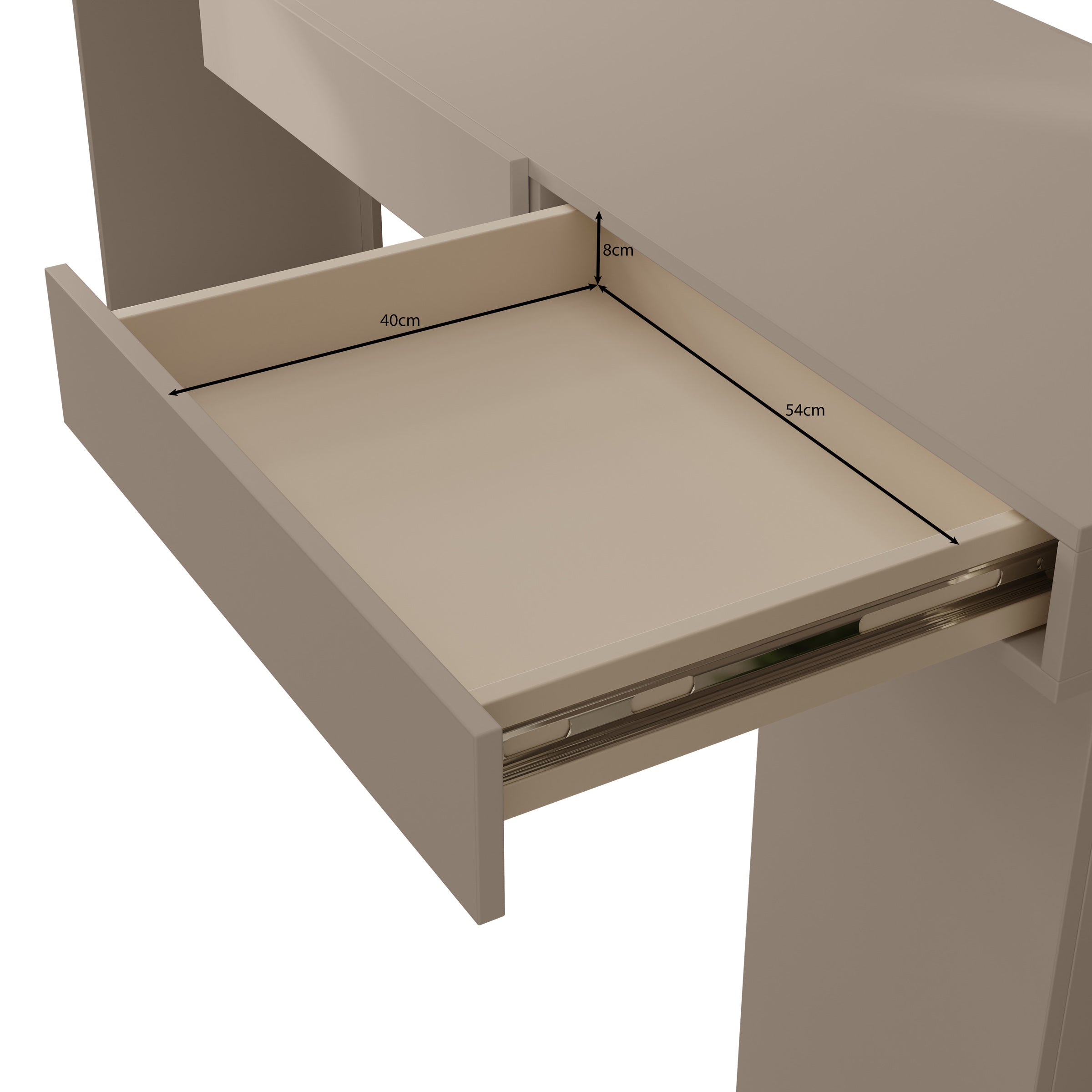 Whenua - Bureau rechts - Beige - 301x55x79 cm