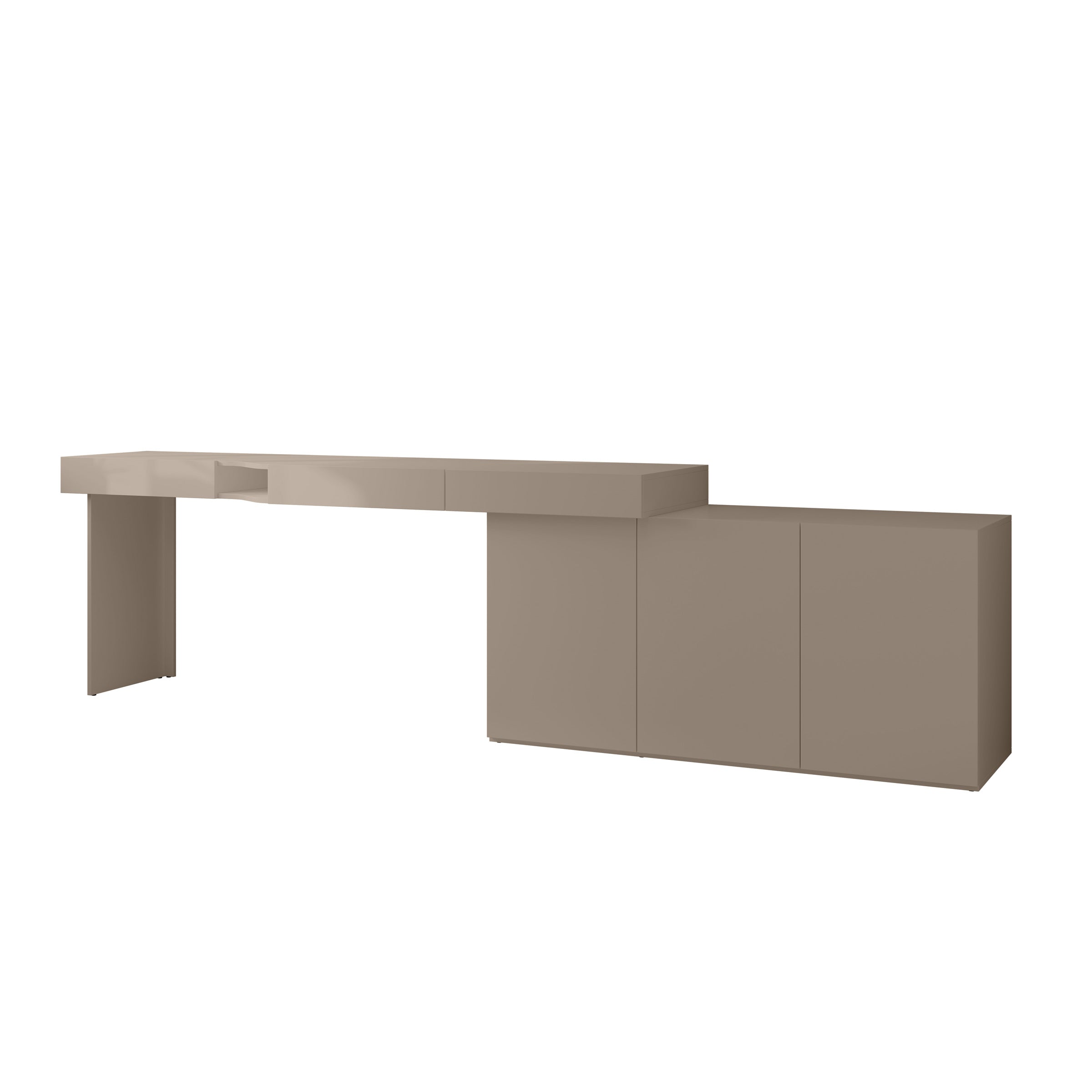 Whenua - Bureau rechts - Beige - 301x55x79 cm