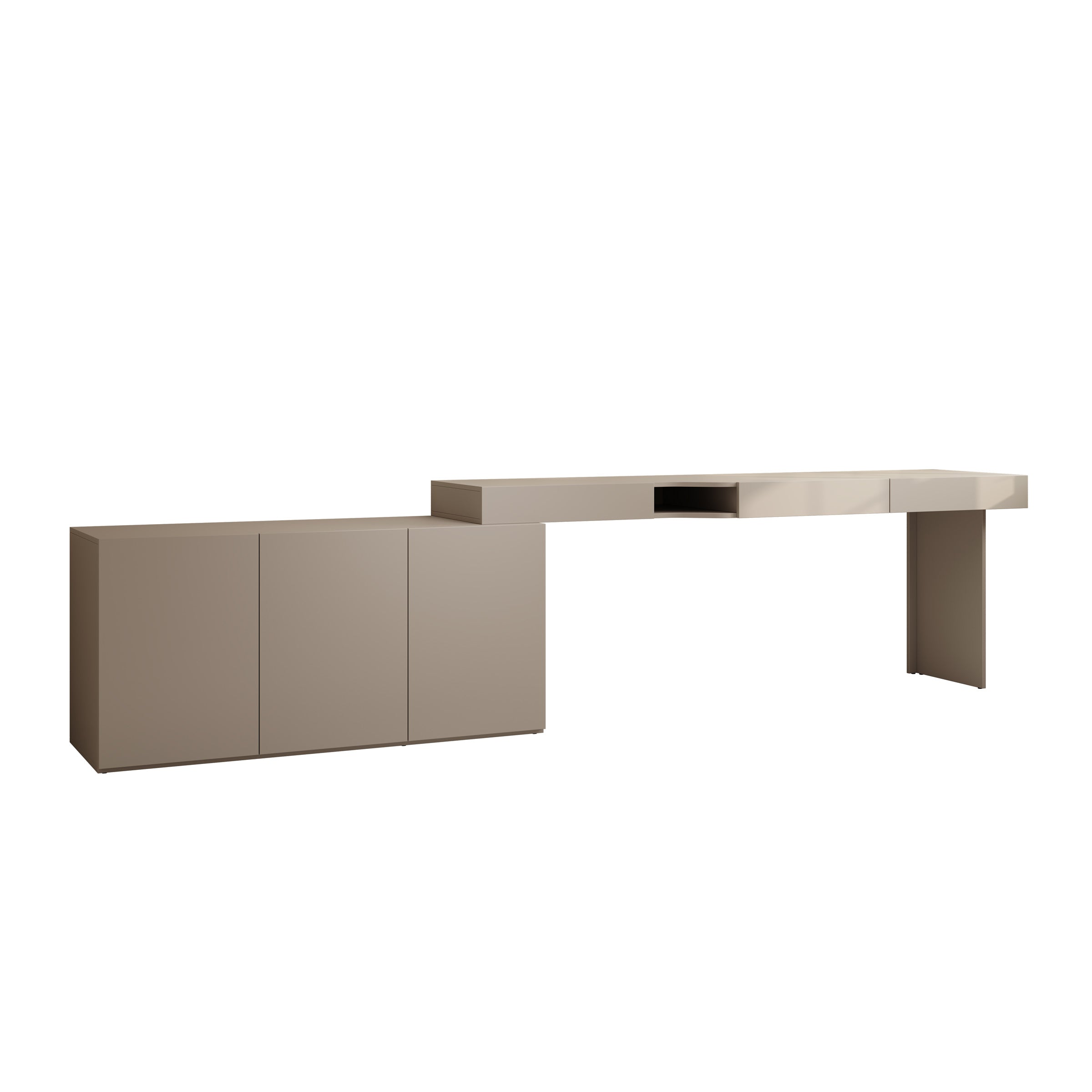 Whenua - Bureau rechts - Beige - 301x55x79 cm