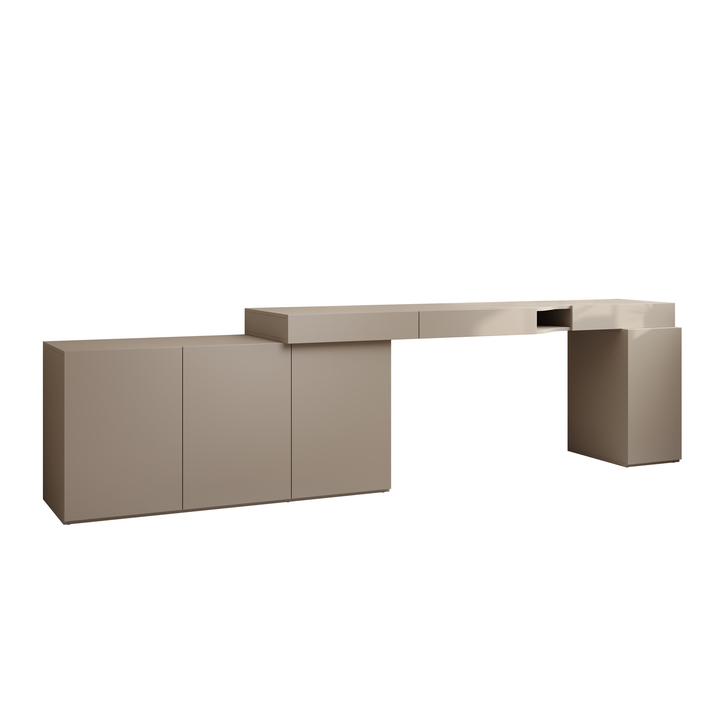 Whenua 3 - Bureau links - Beige - 321x55x79 cm