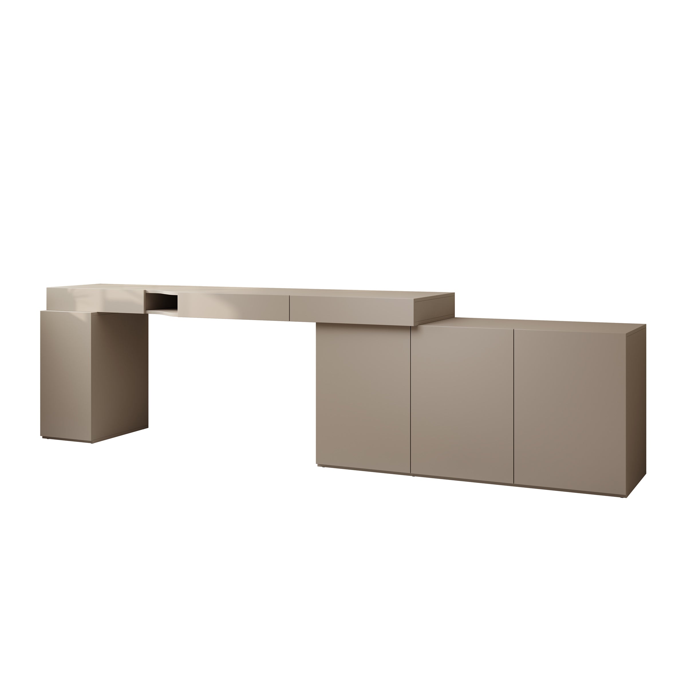 Whenua 3 - Bureau rechts - Beige - 321x55x79 cm