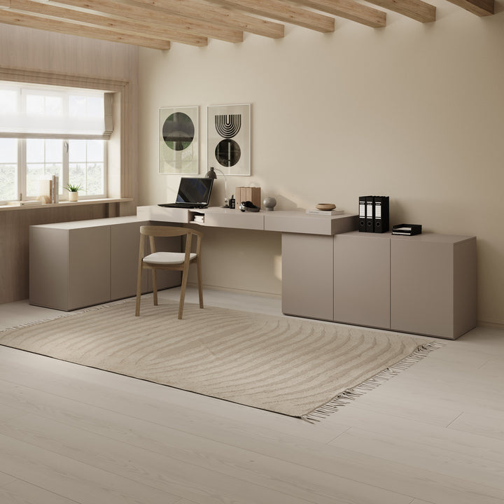 Whenua 4 - Bureau rechts - Beige - 338x141x79 cm