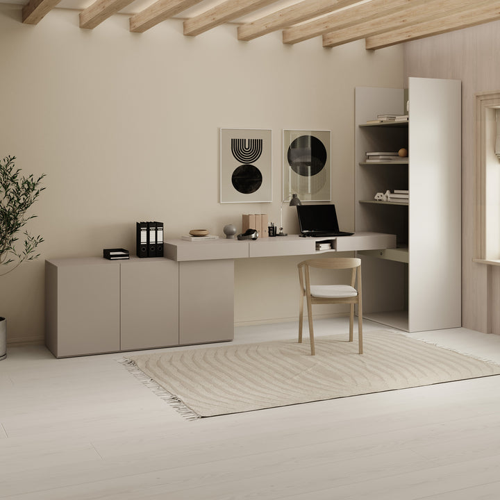 Whenua 5 - Bureau links - Beige - 343x85x216 cm