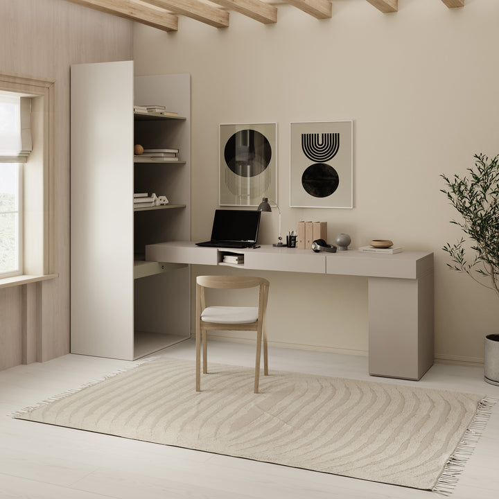 Whenua 6 - Bureau rechts - Beige - 273x85x216 cm