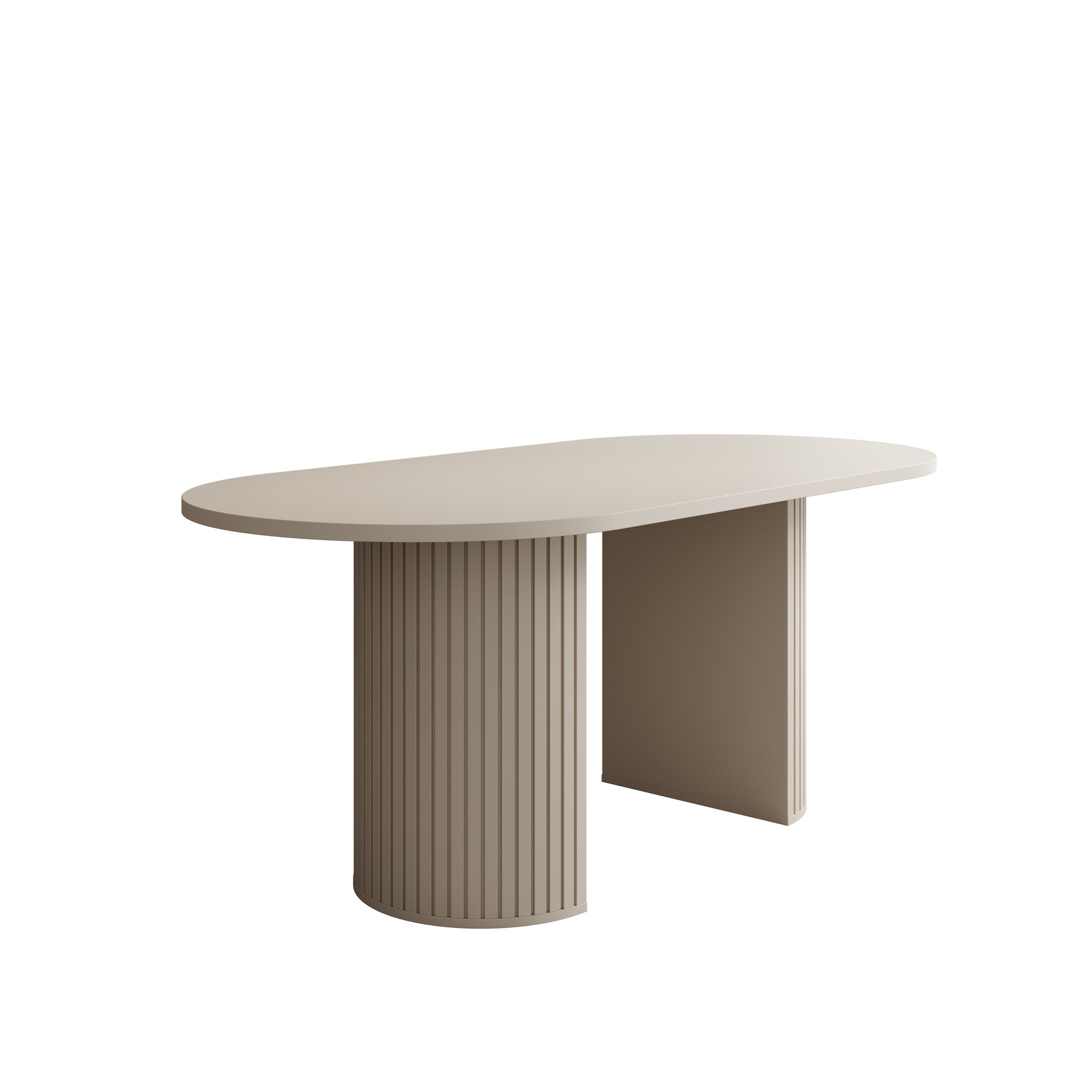 Windel - Eetkamertafel ovaal - Beige - 185x90x75 cm
